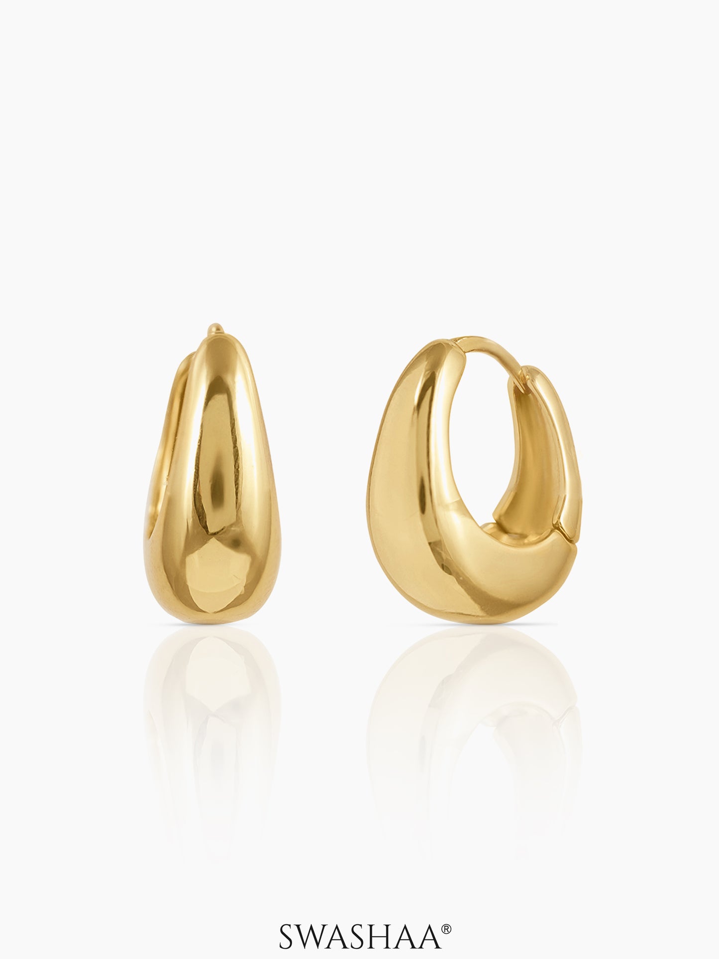 Callista 18K Gold Plated Hoop Earrings