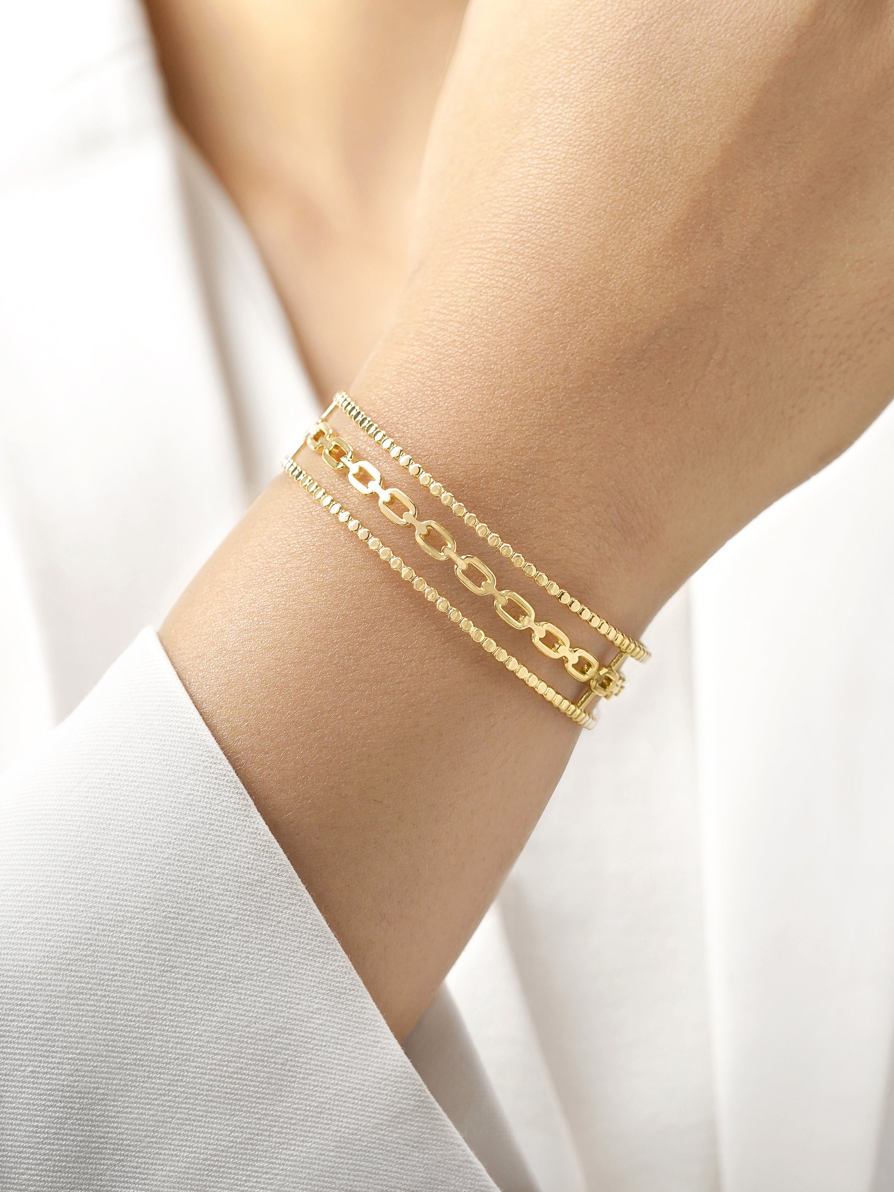 Cambria Double Twist Wide 18K Gold Plated Cuff Bracelet