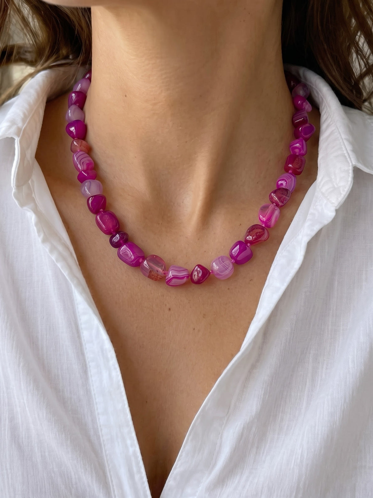 Candy Crush Pink Women’s Beaded Necklace