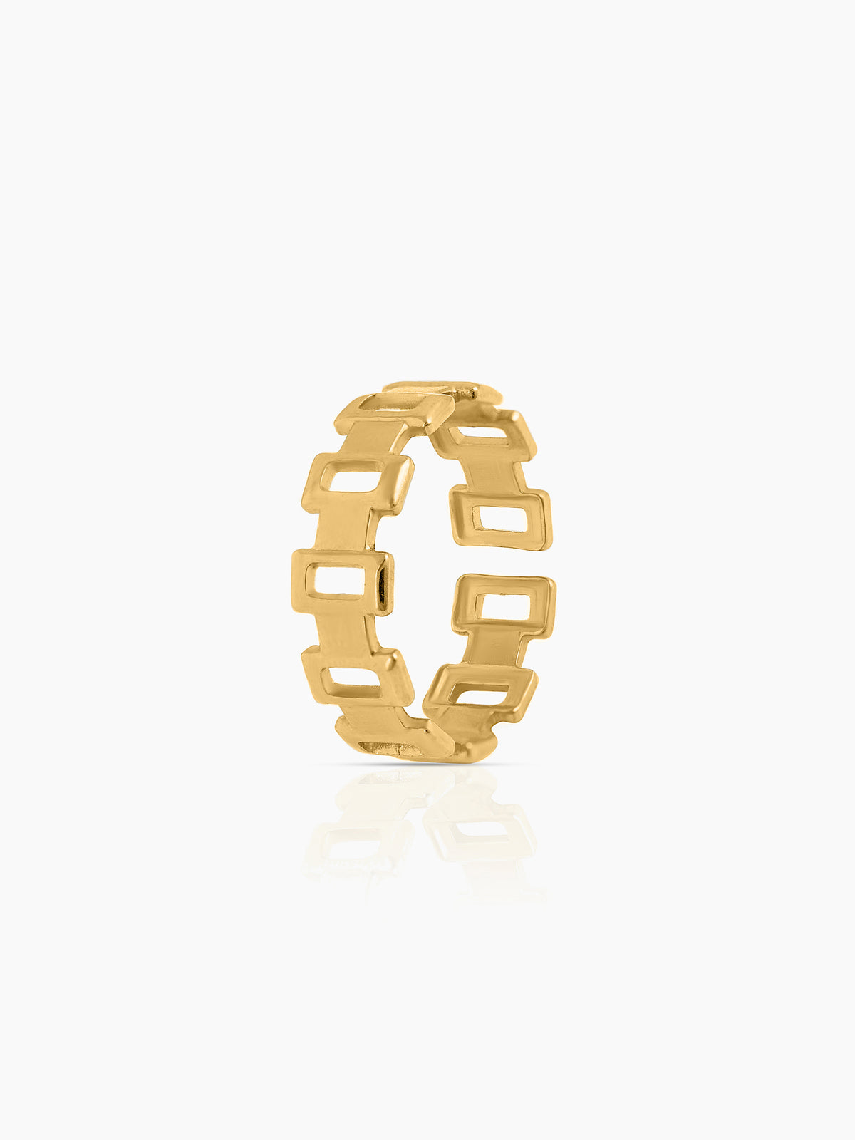 Carlotta Edgy Silhouette 18K Gold Plated Ring