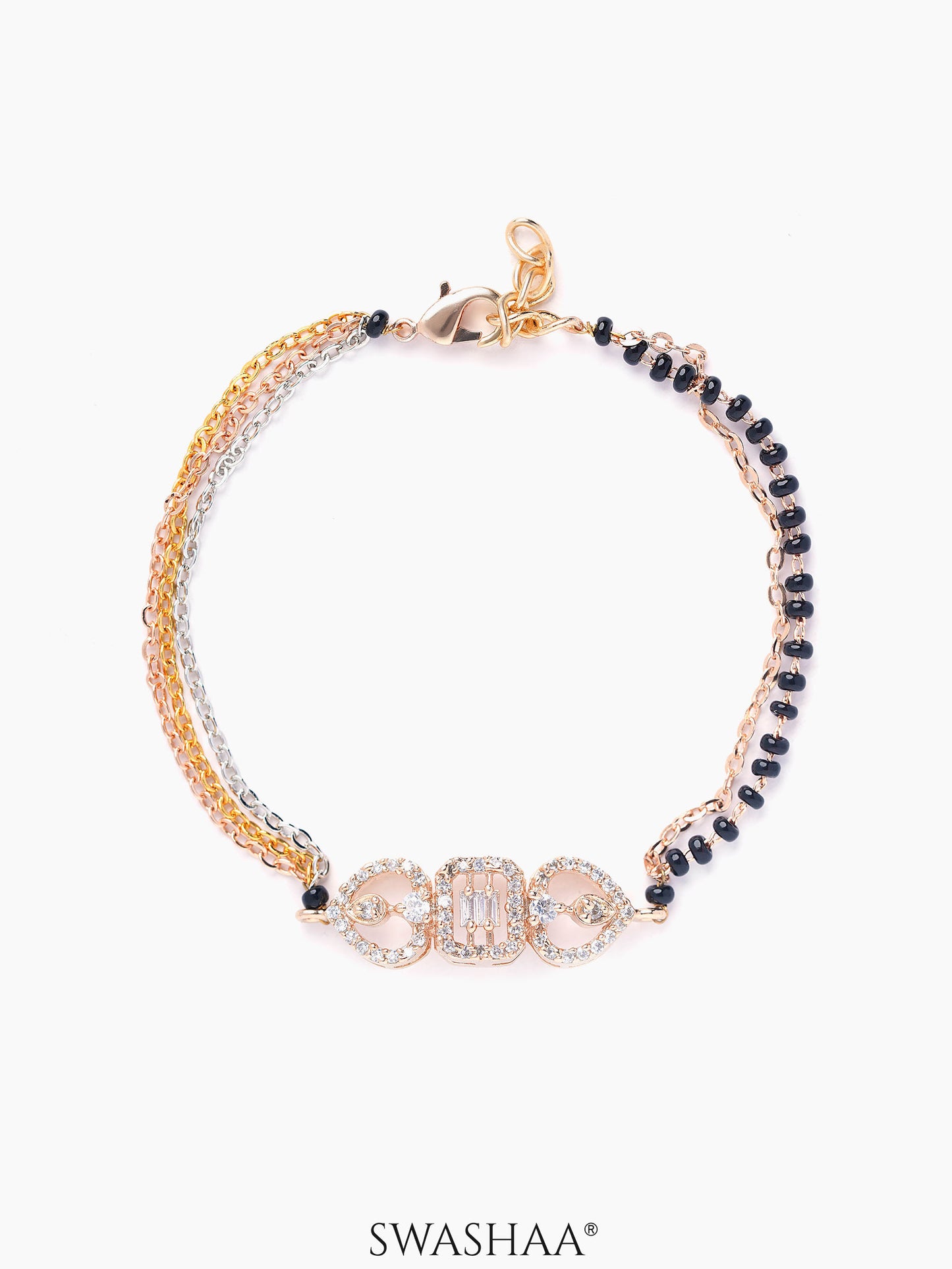 Celeste Rosegold Plated Mangalsutra Bracelet