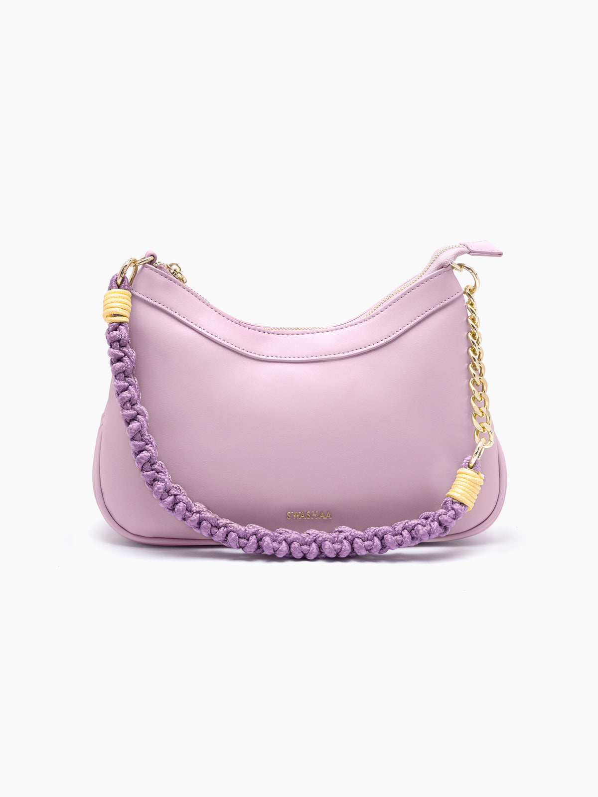 Claire Blush Pink Braided Women's Leather Shoulder Bag11