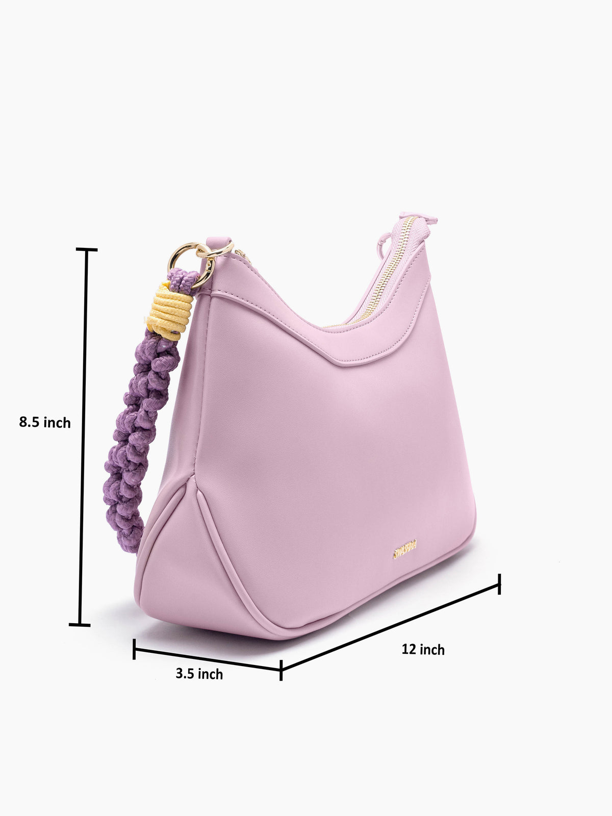 Claire Blush Pink Braided Women's Leather Shoulder Bag11