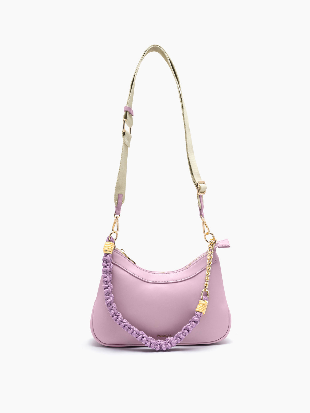 Claire Blush Pink Braided Women's Leather Shoulder Bag11