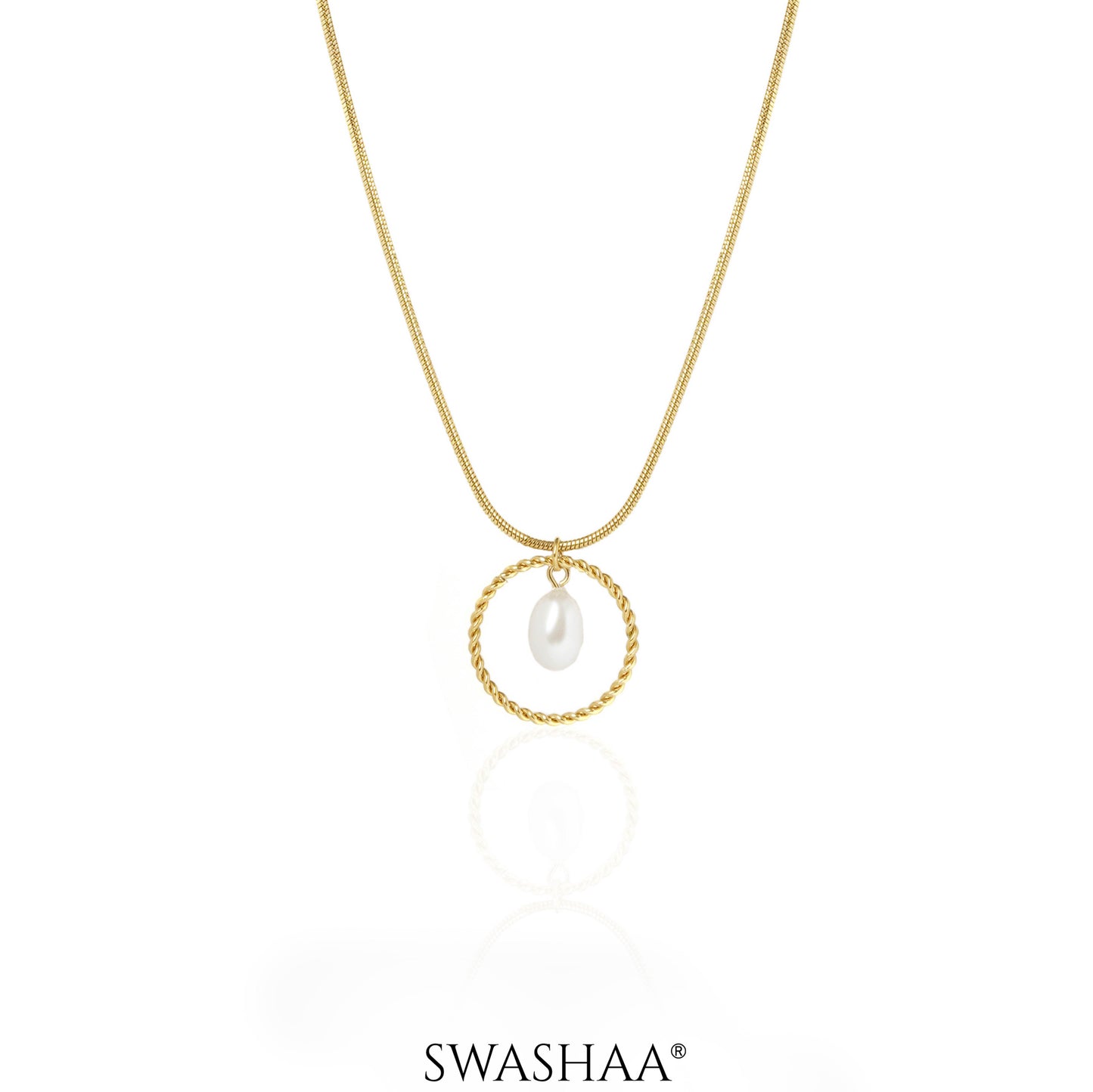 Claudius Pearl 18K Gold Plated Necklace