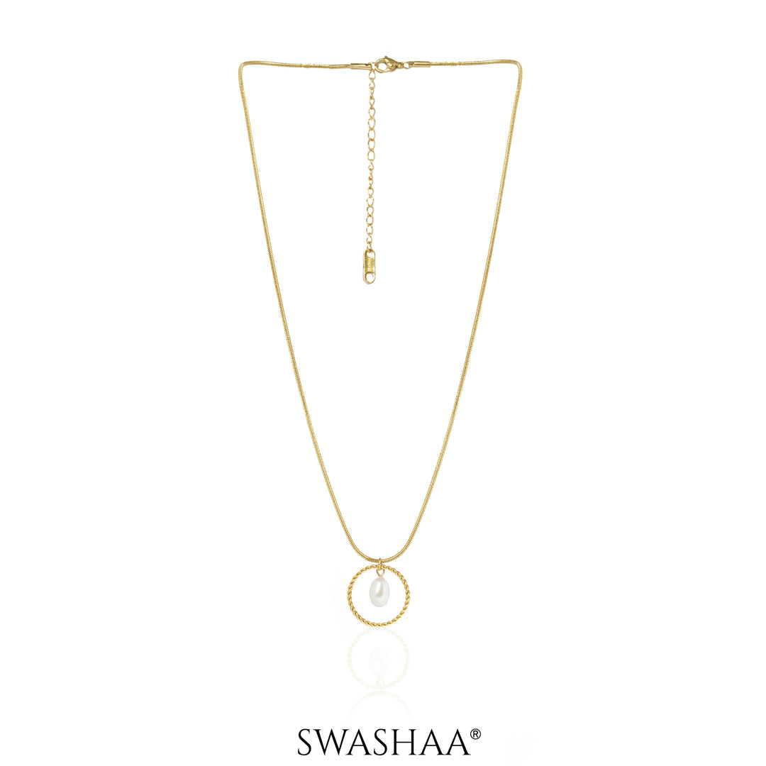 Claudius Pearl 18K Gold Plated Necklace