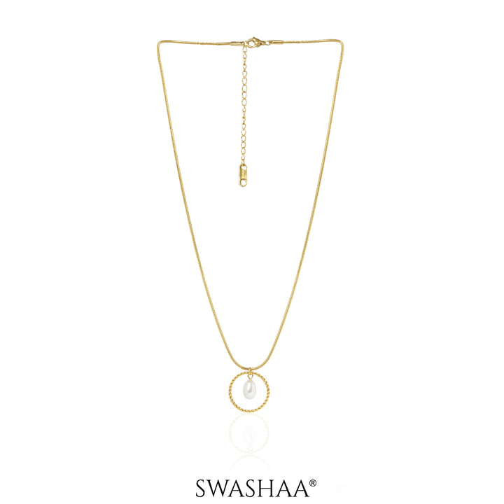 Claudius Pearl 18K Gold Plated Necklace