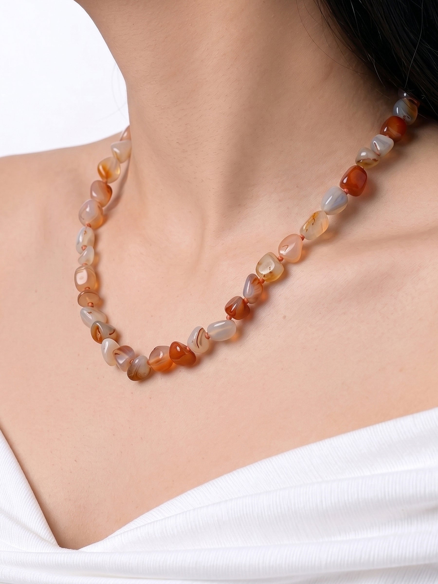 Cleo Peach Women’s Beaded Necklace
