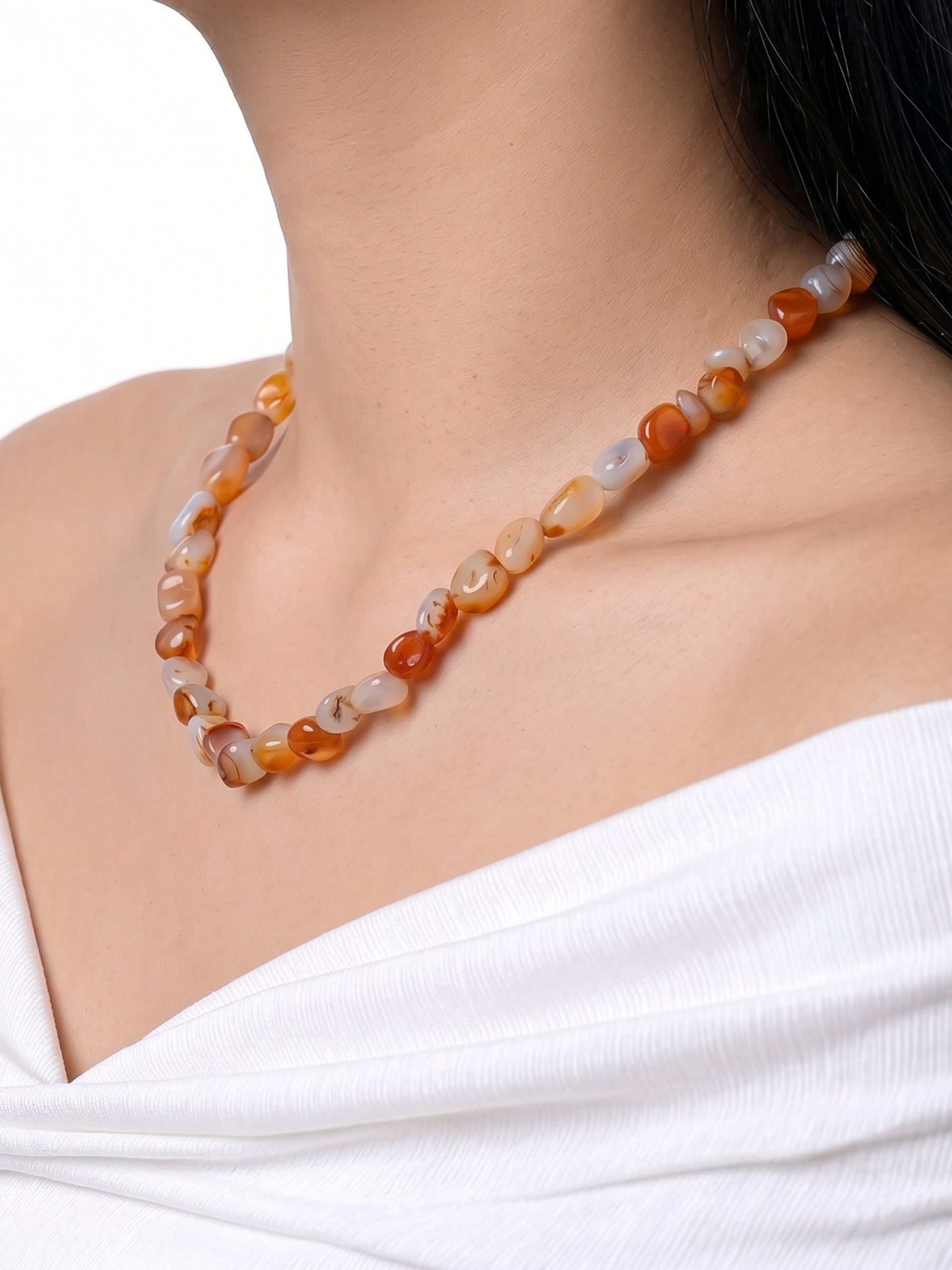 Cleo Peach Women’s Beaded Necklace