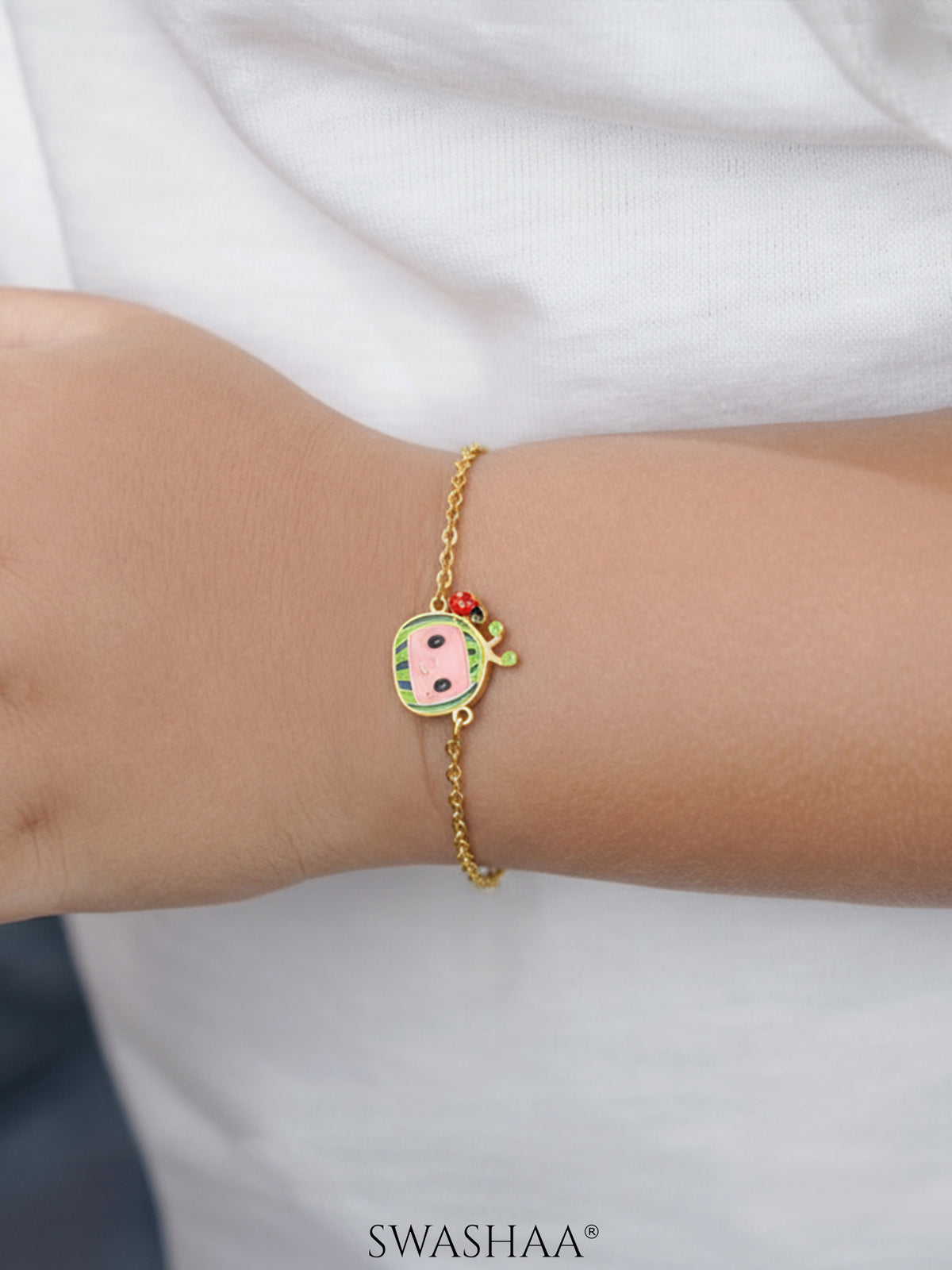 Cocomelon Charm 18K Gold Plated Kid's Loose Bracelet
