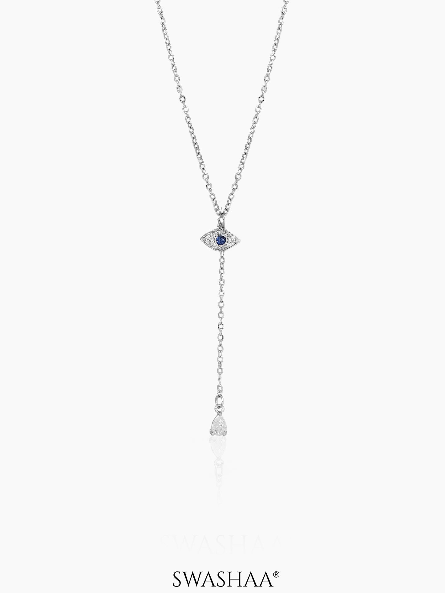 Connor Evil Eye Silver Chain Pendant Necklace