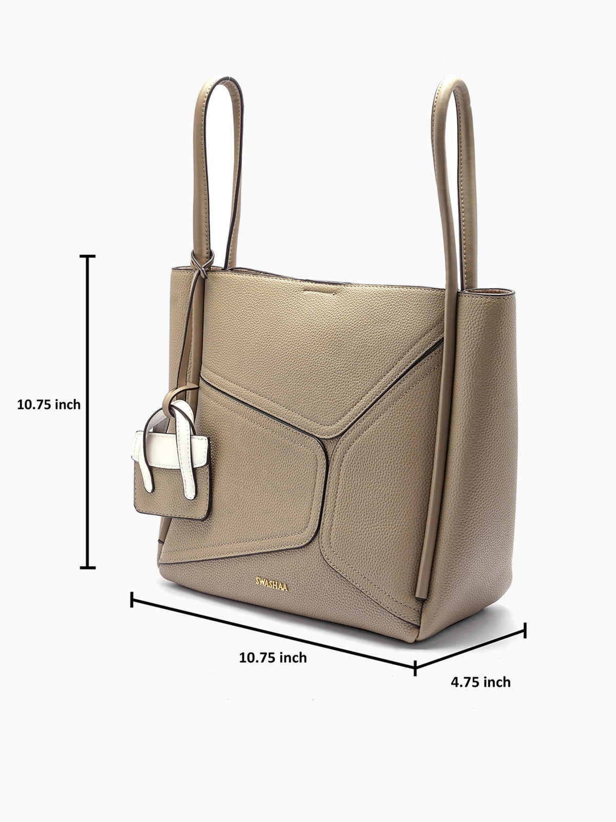 Mic Khaki Women's Leather Tote Bag