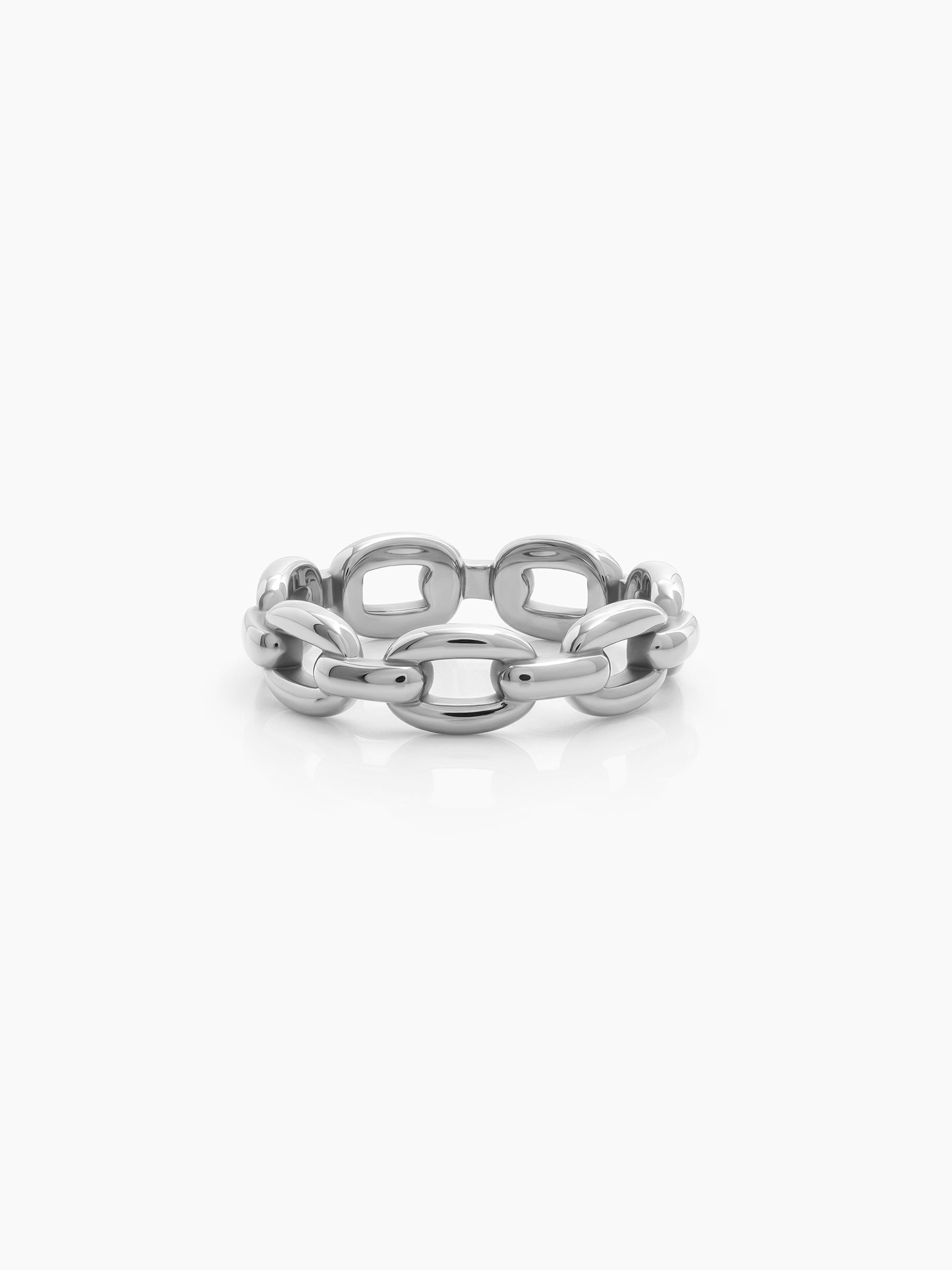 Coran Link Silver Band Men's Rings - Swashaa