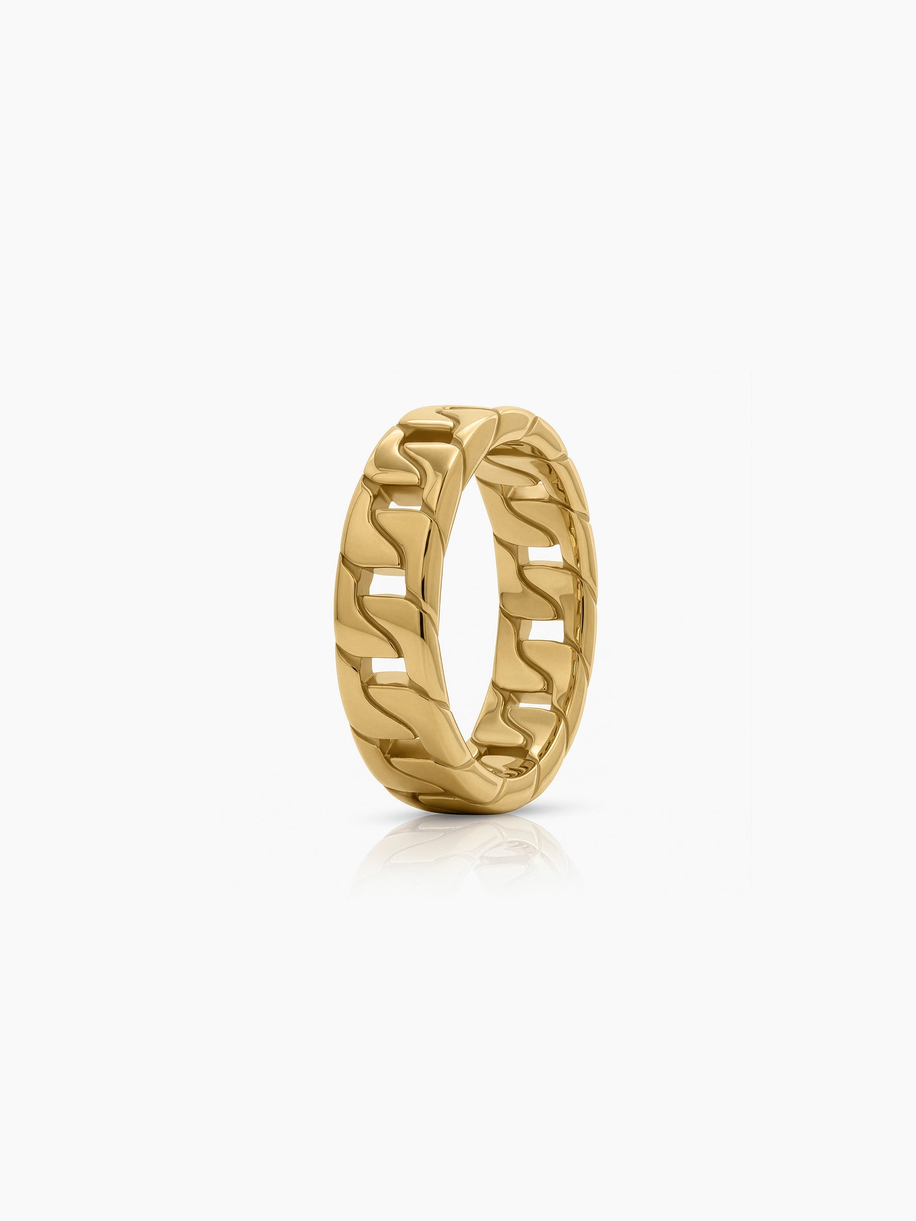 Corvik Link 18K Gold Plated Band Men's Rings - Swashaa