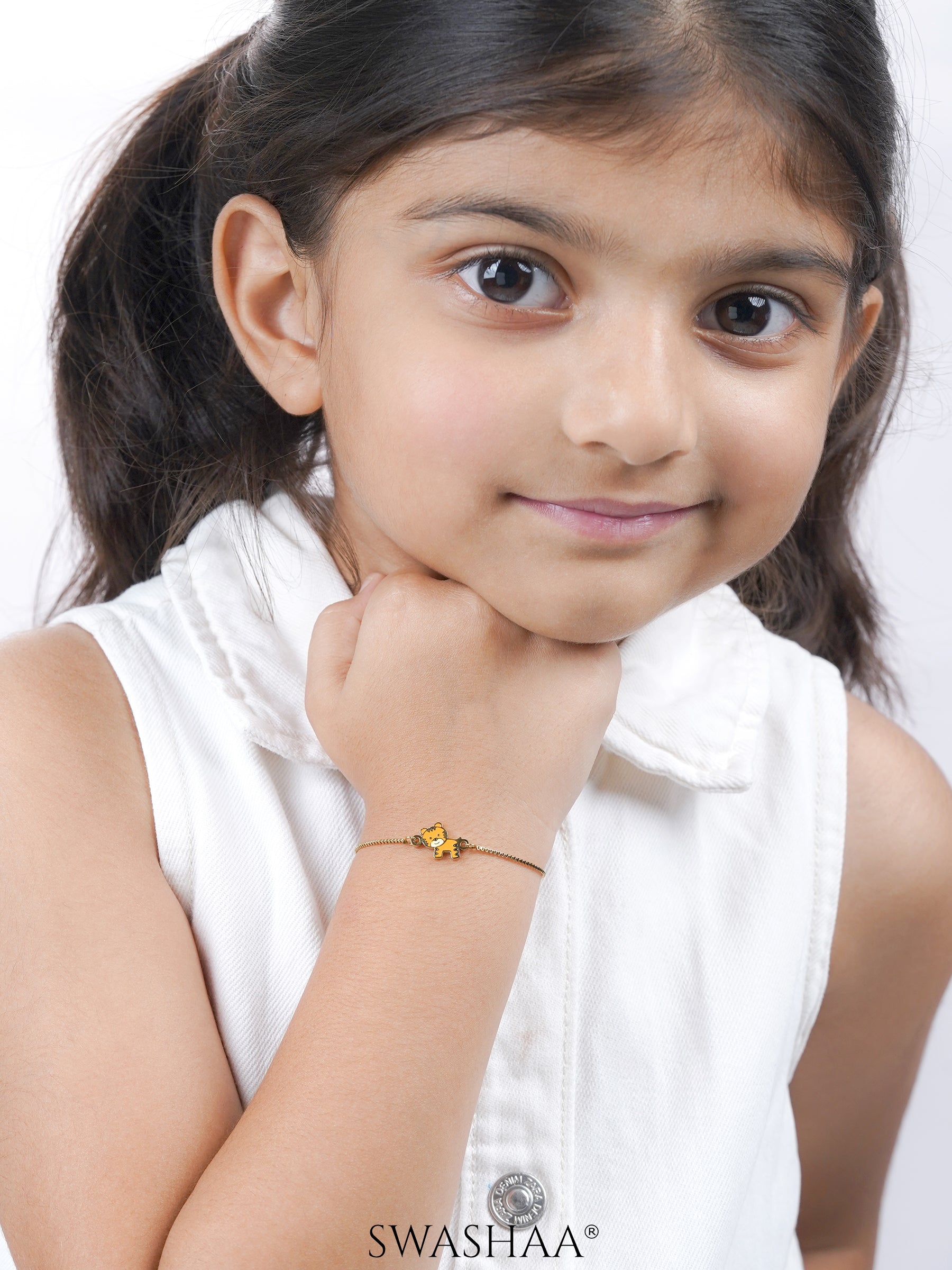 Cub Charm 18K Gold Plated Kid's Loose Bracelet