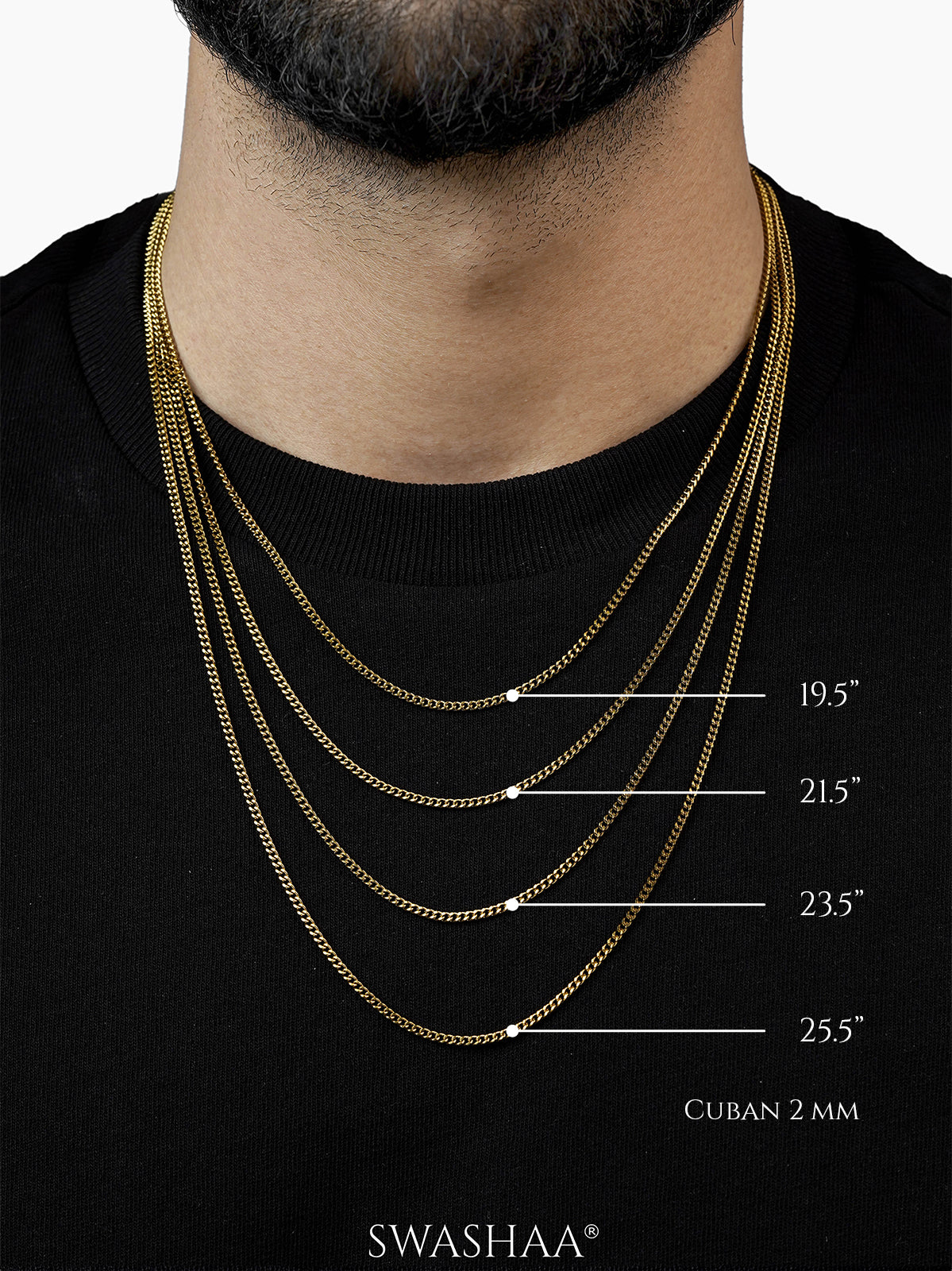 Cuban 18K Gold Plated Men's Chain