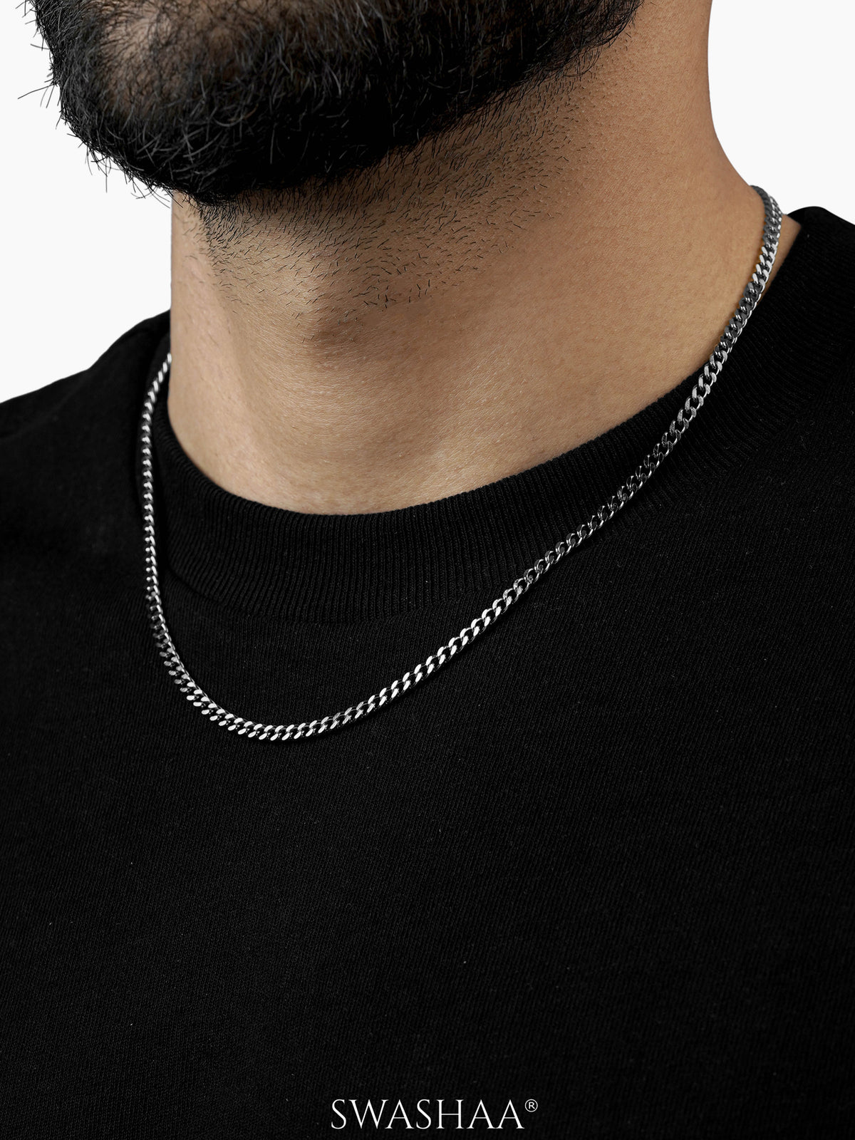 Cuban Silver 3 MM Men's Chain