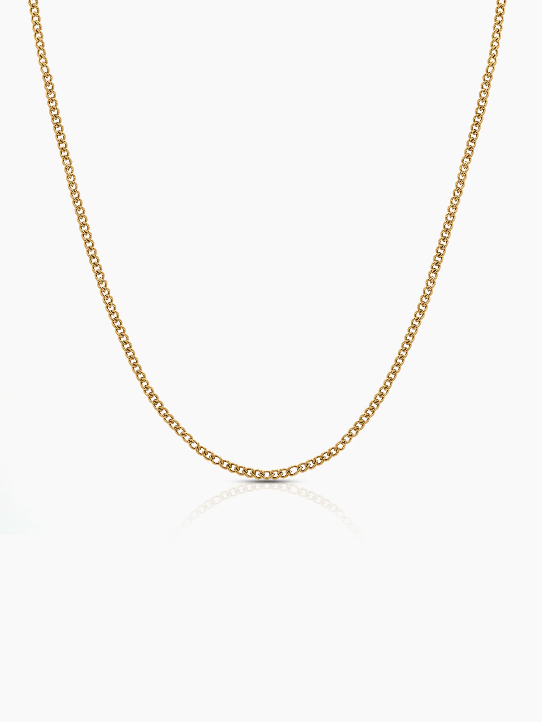 Cuban Link Chain 18K Gold Plated 2MM Kid's Chain