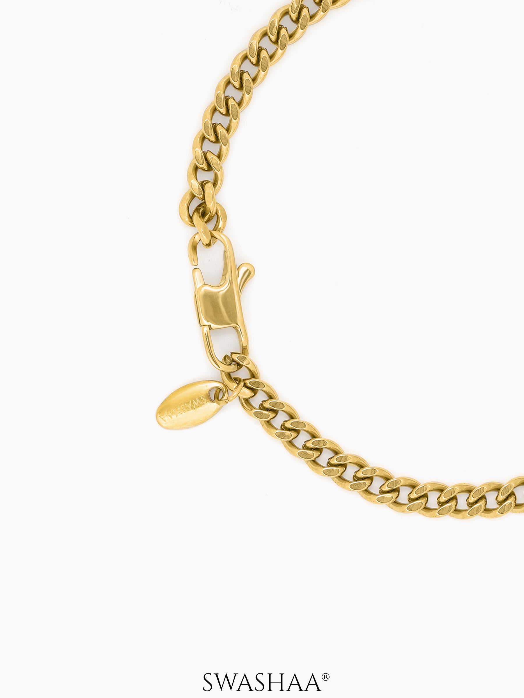 Cuban Link 18K Gold Plated 4 MM Men's Chain Bracelet