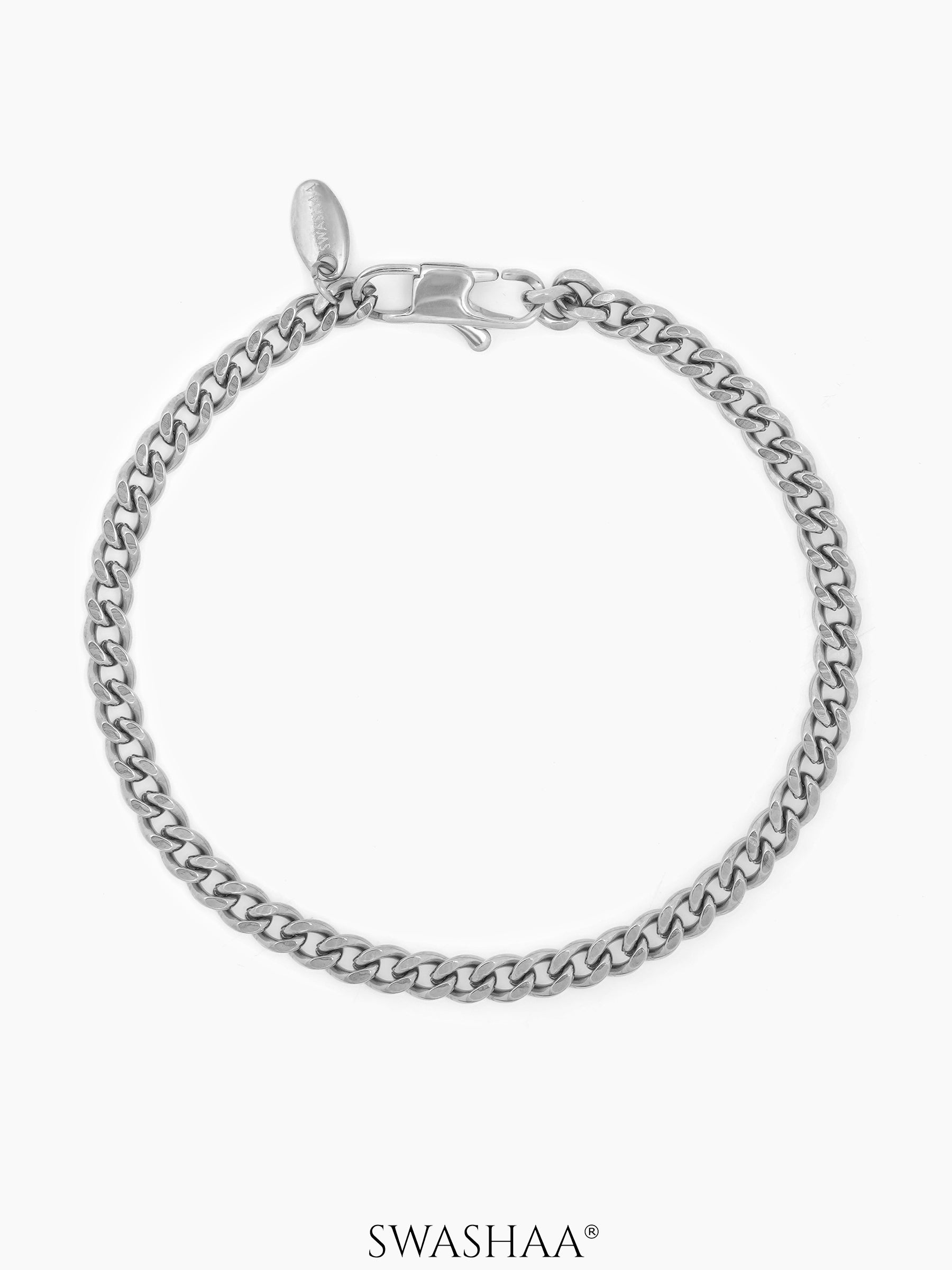 Cuban Link Silver 4 MM Men's Chain Bracelet