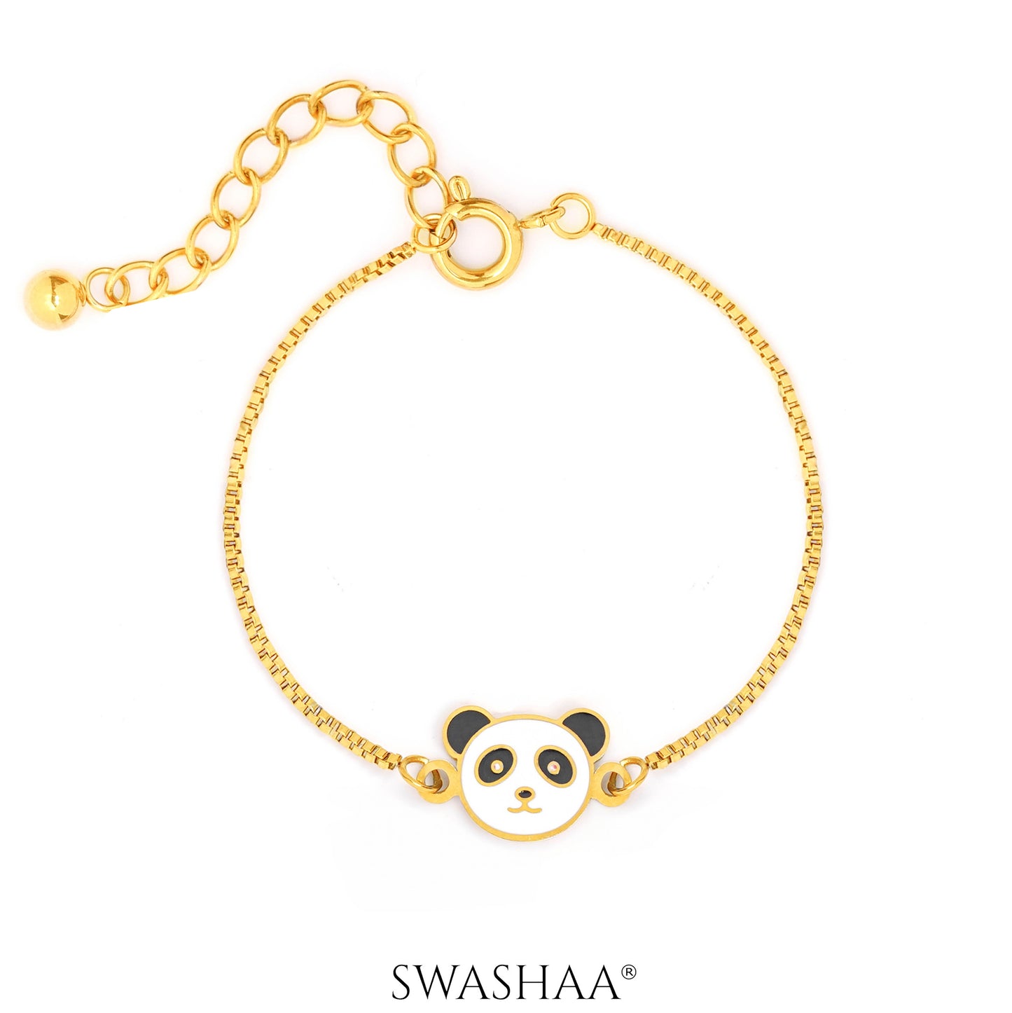 Cuddly Panda Charm 18K Gold Plated Kid's Bracelet