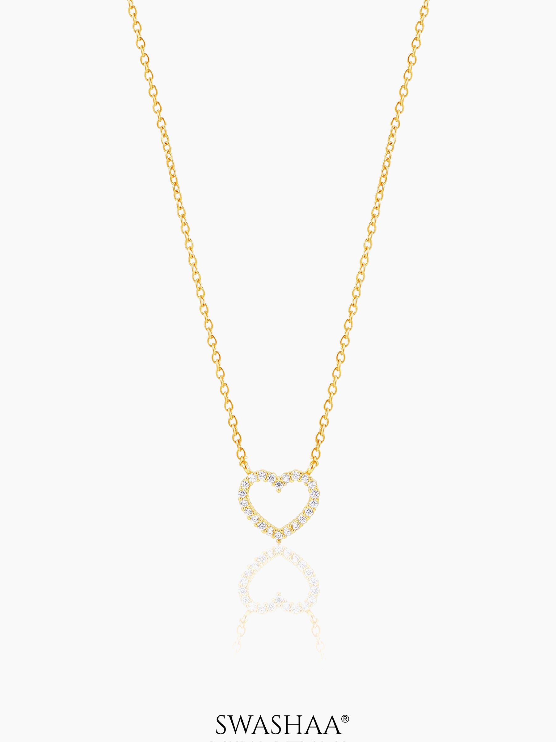 Lioren Crystal Heart Necklace - Swashaa