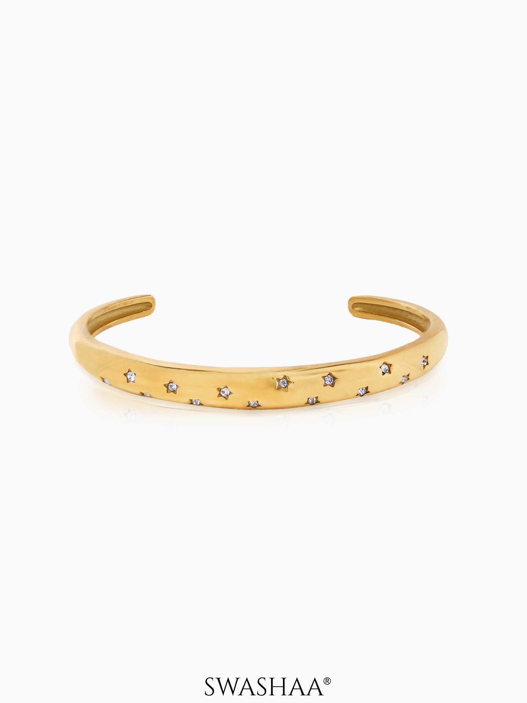 Danica Diamond Star 18K Gold Plated Cuff Bracelet