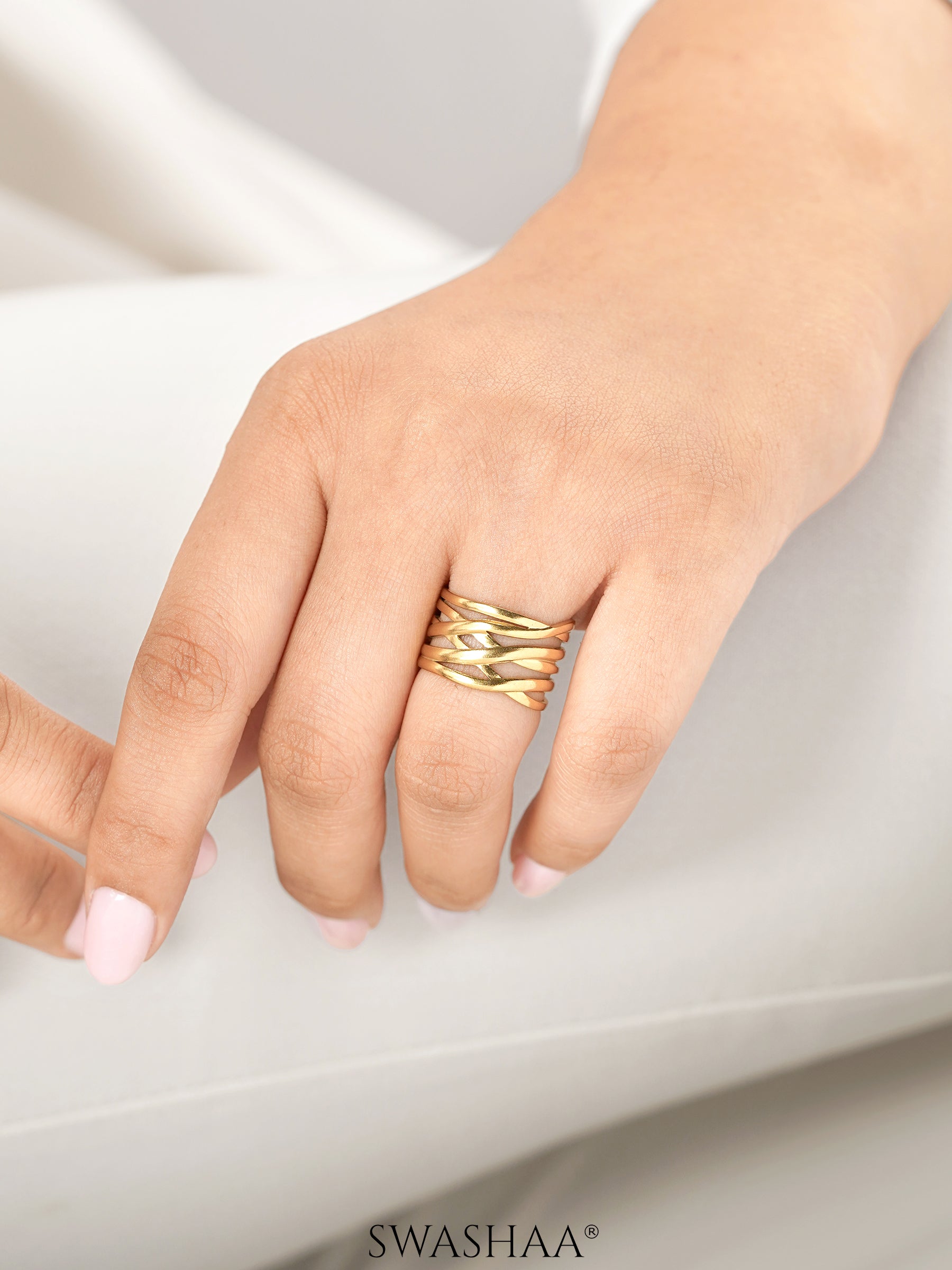 Dante 18K Gold Plated Ring - Swashaa