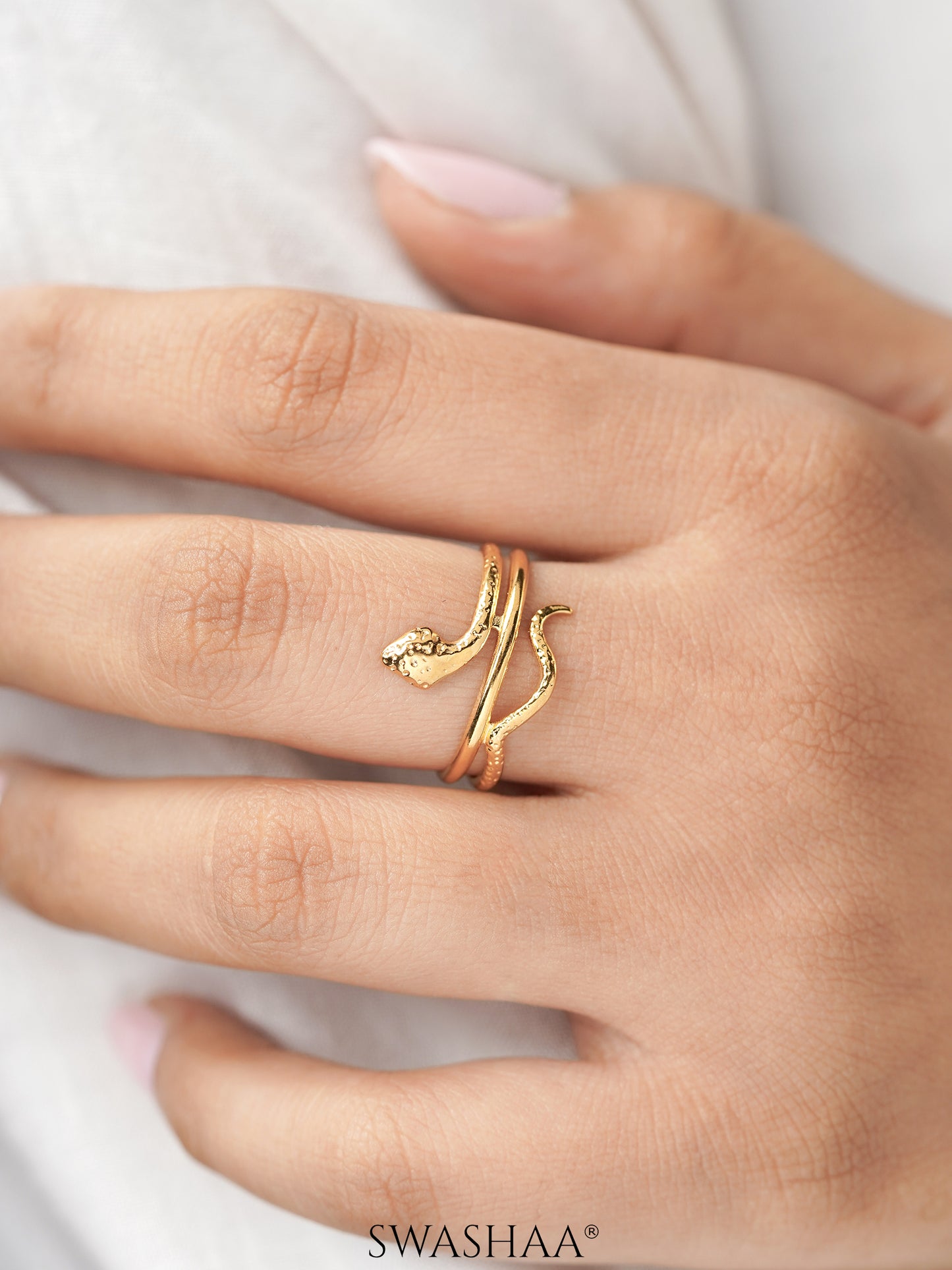 Daralice Fluid Snake Shaped 18K Gold Plated Ring