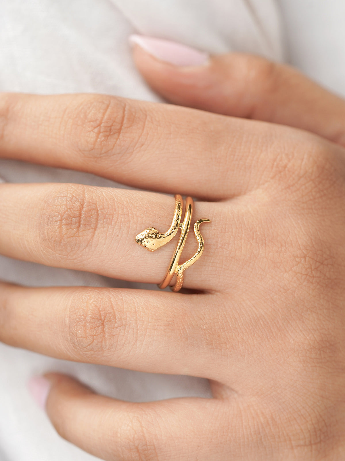 Daralice Fluid Snake Shaped 18K Gold Plated Ring
