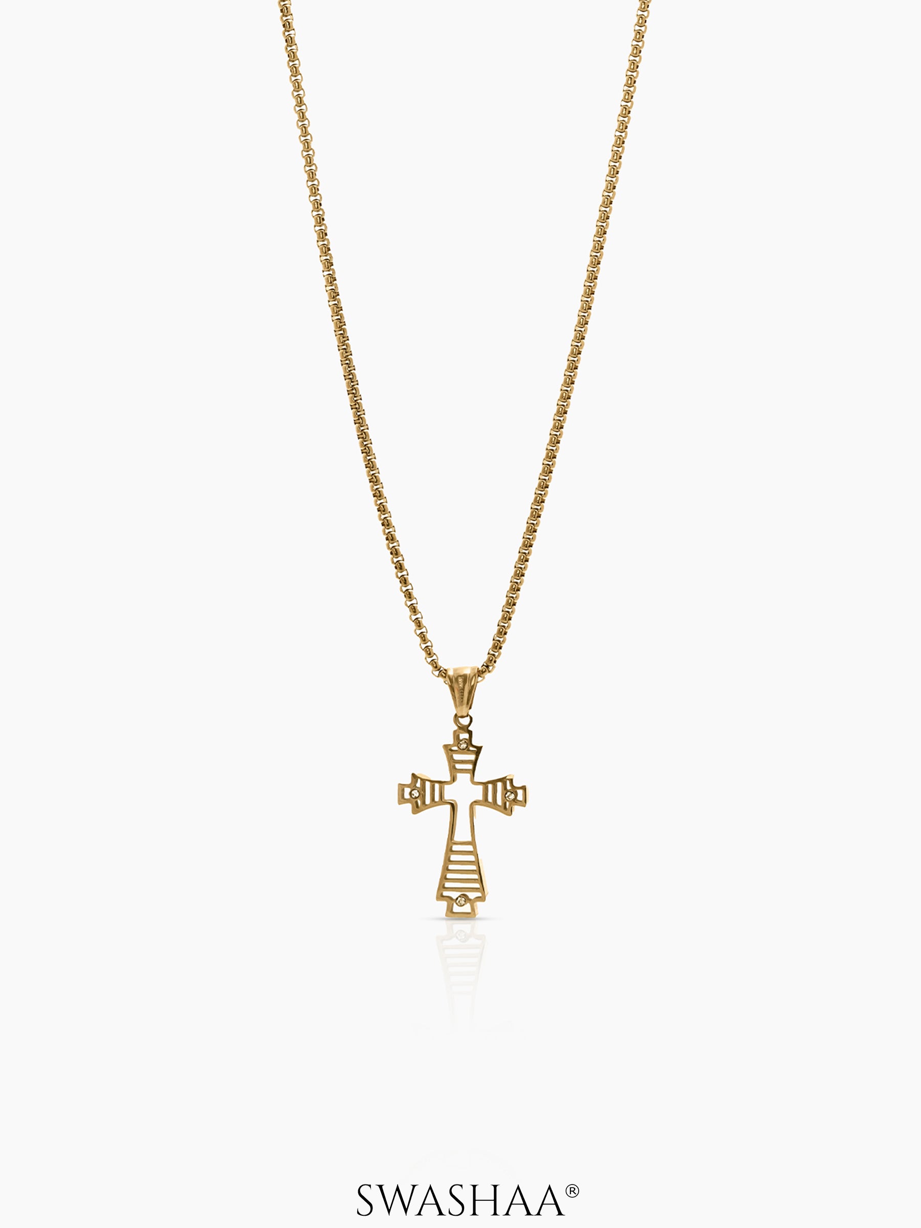 Darev Cross Men's Chain Pendant - Swashaa