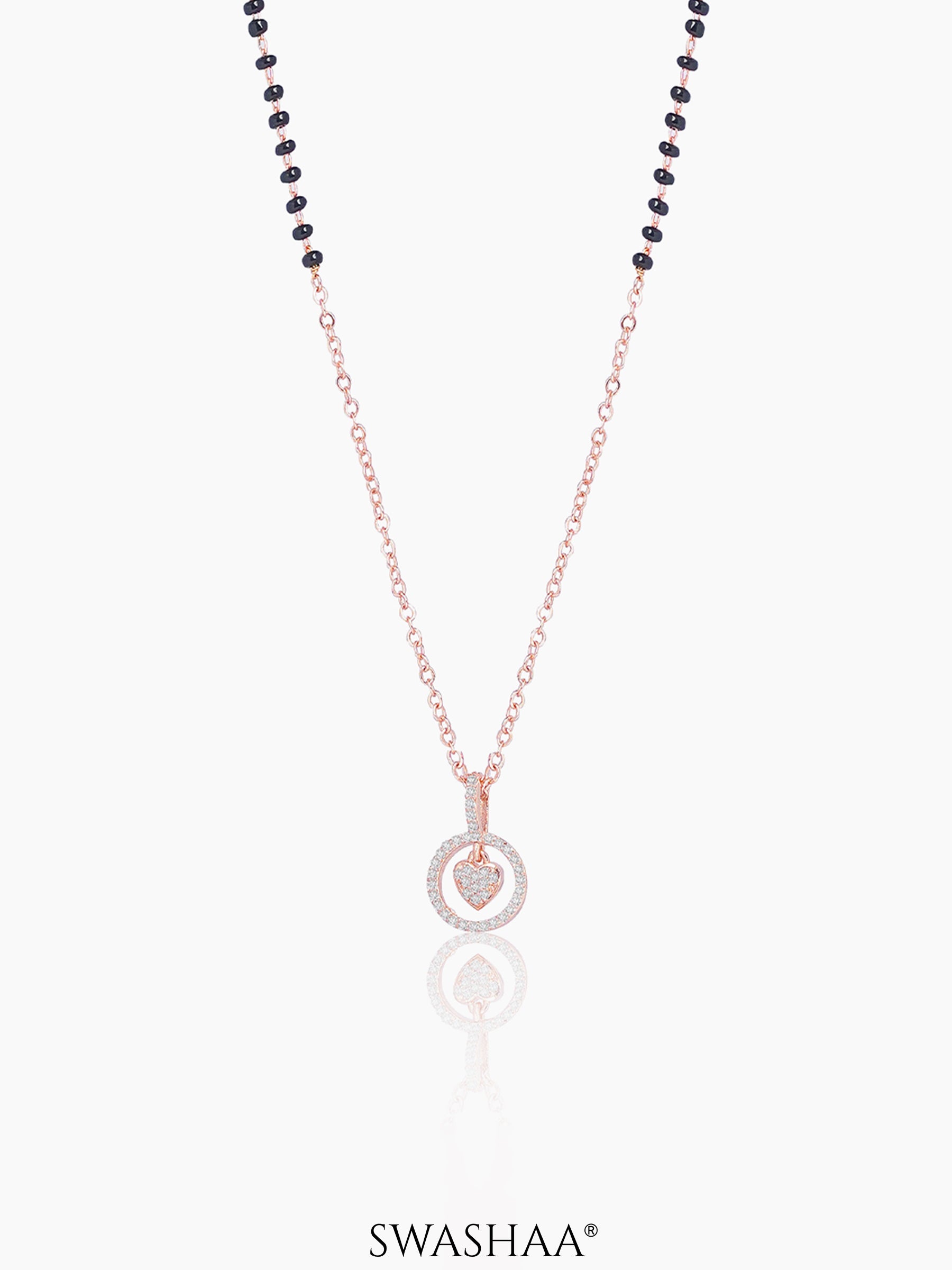 Delora Rosegold Plated Mangalsutra - Swashaa
