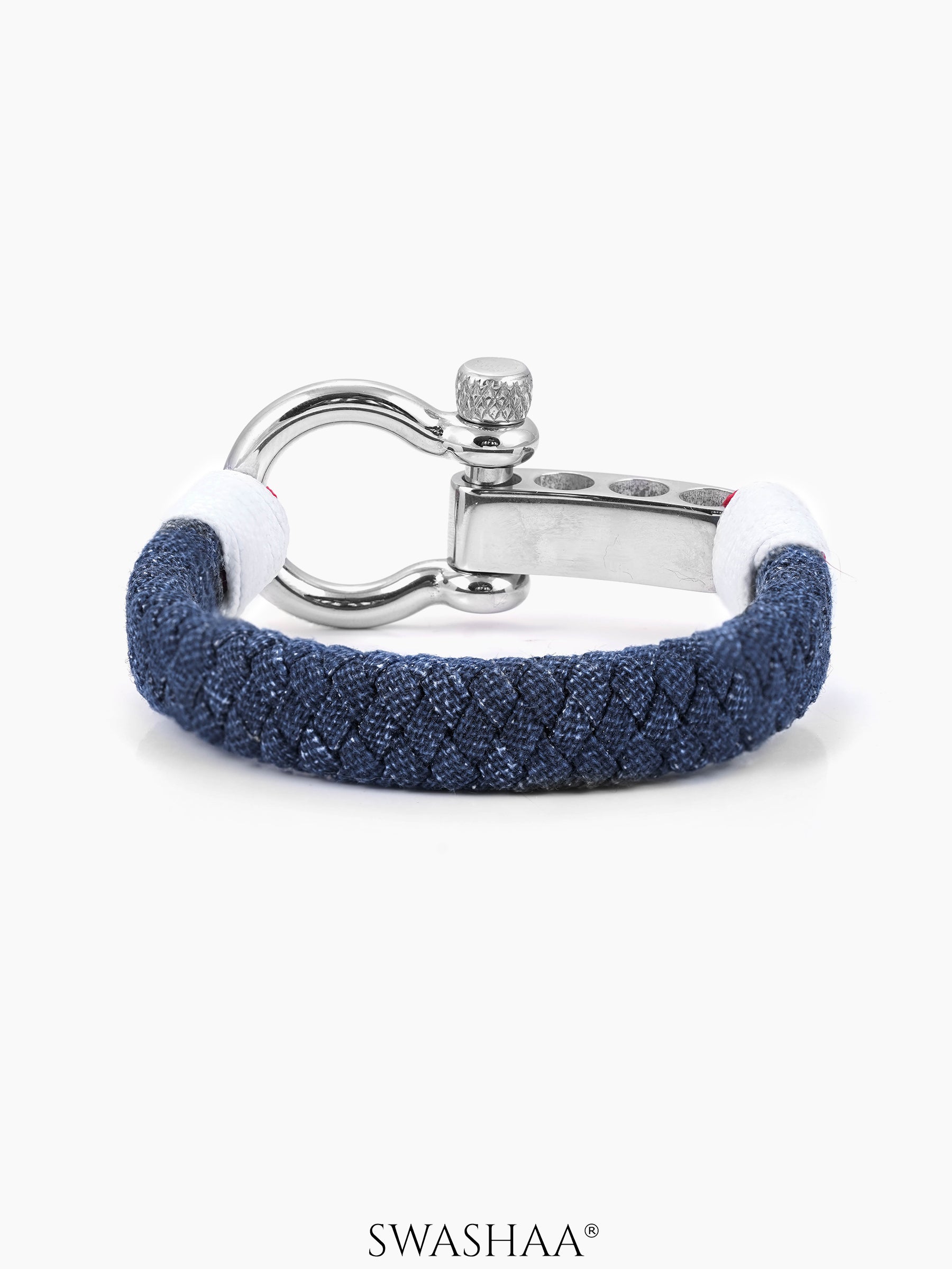 Denim Nautical Men's Braided Rope Bracelet