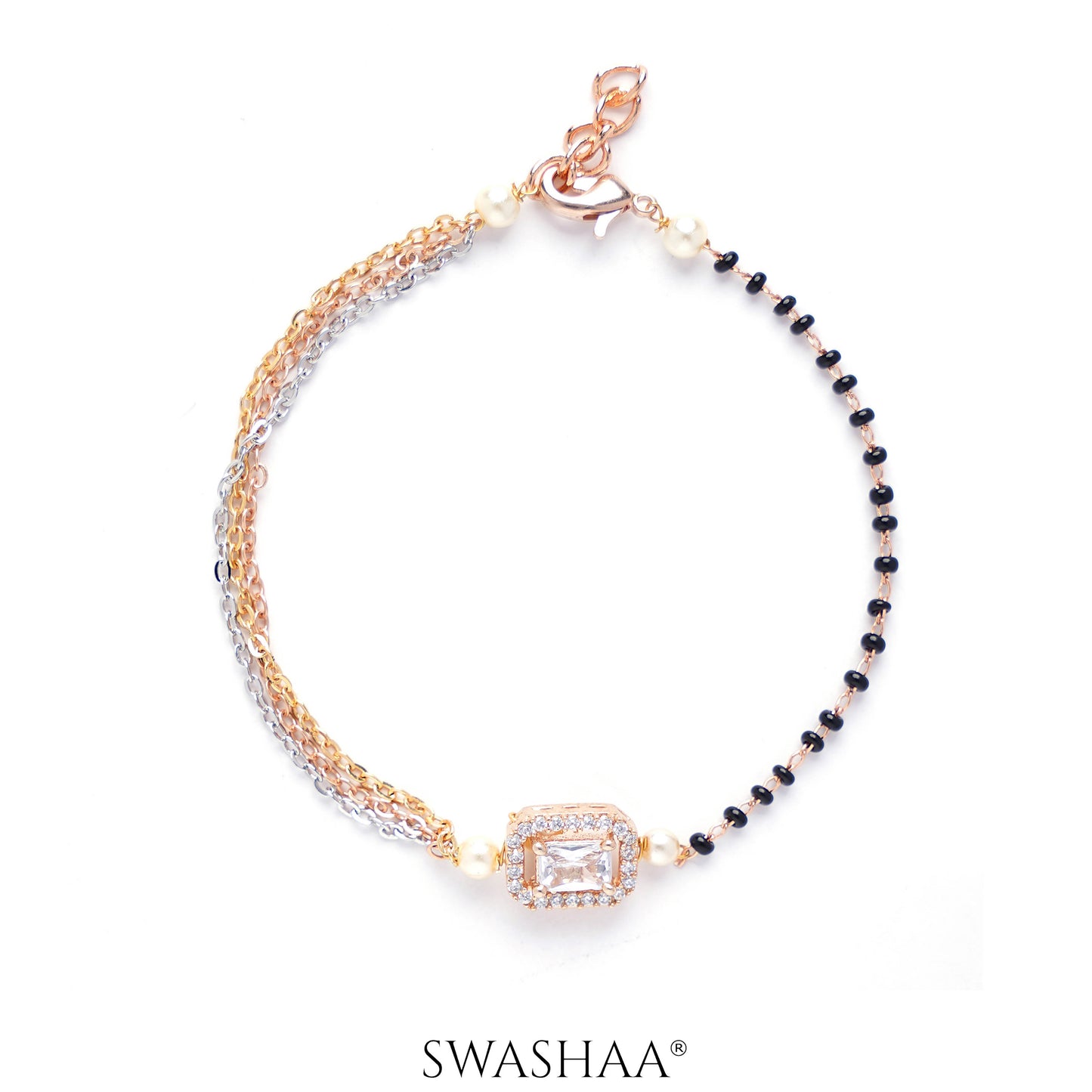 Dharana Rosegold Plated Mangalsutra Bracelet