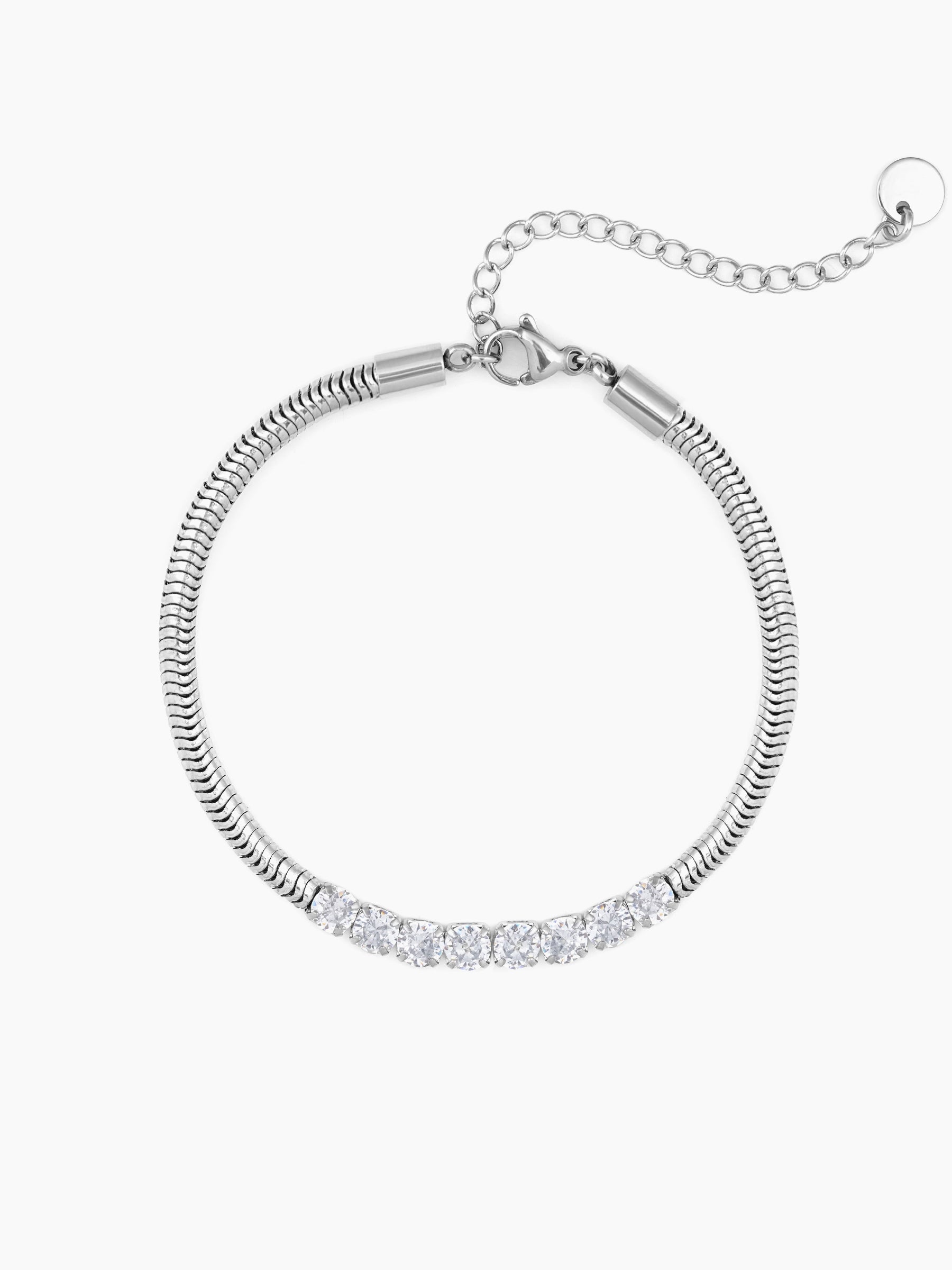 Diamond Round Rope Chain Silver Rakhi