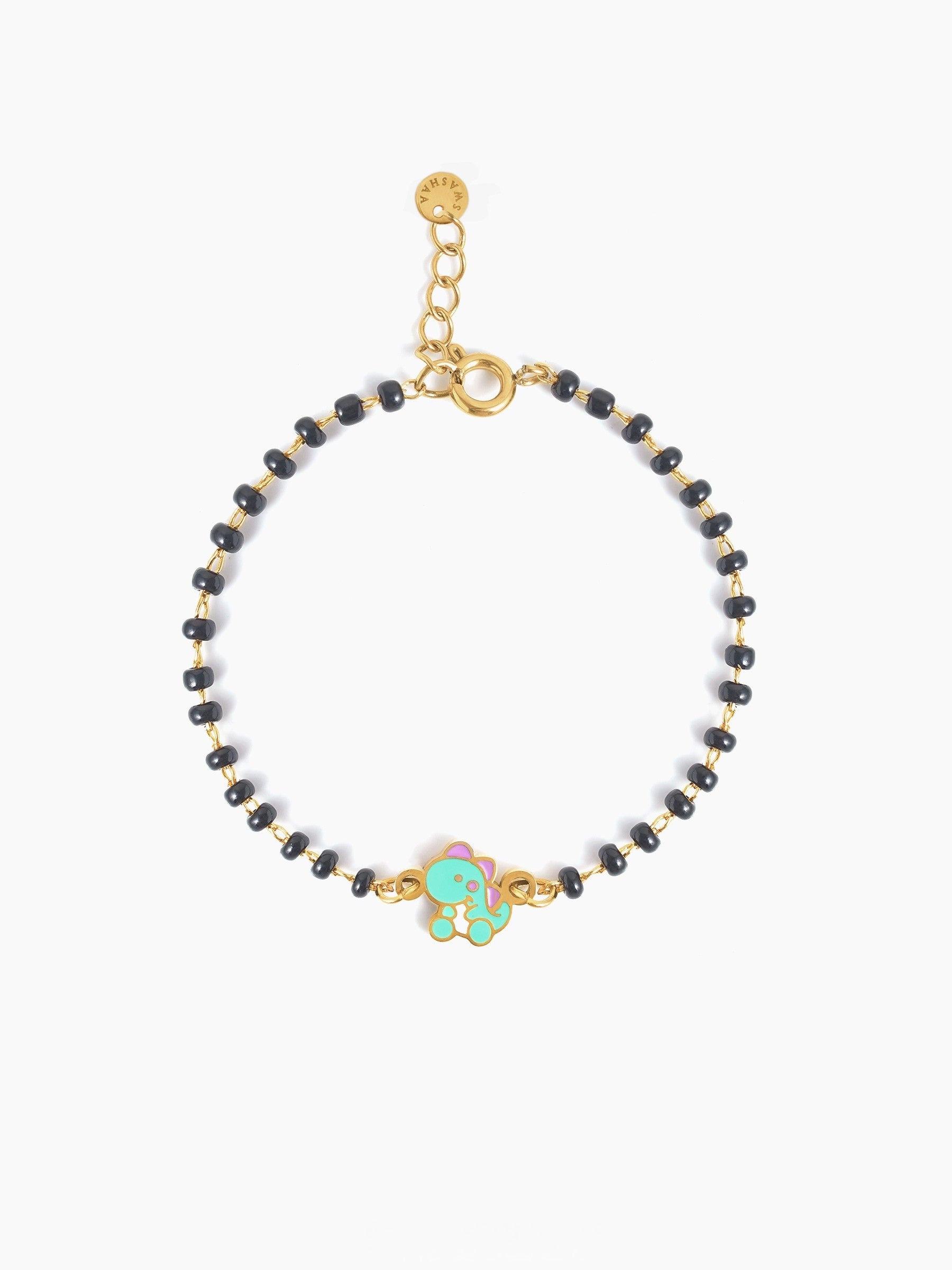 Dino Charm 18K Gold Plated Kid's Nazariya Loose Bracelet
