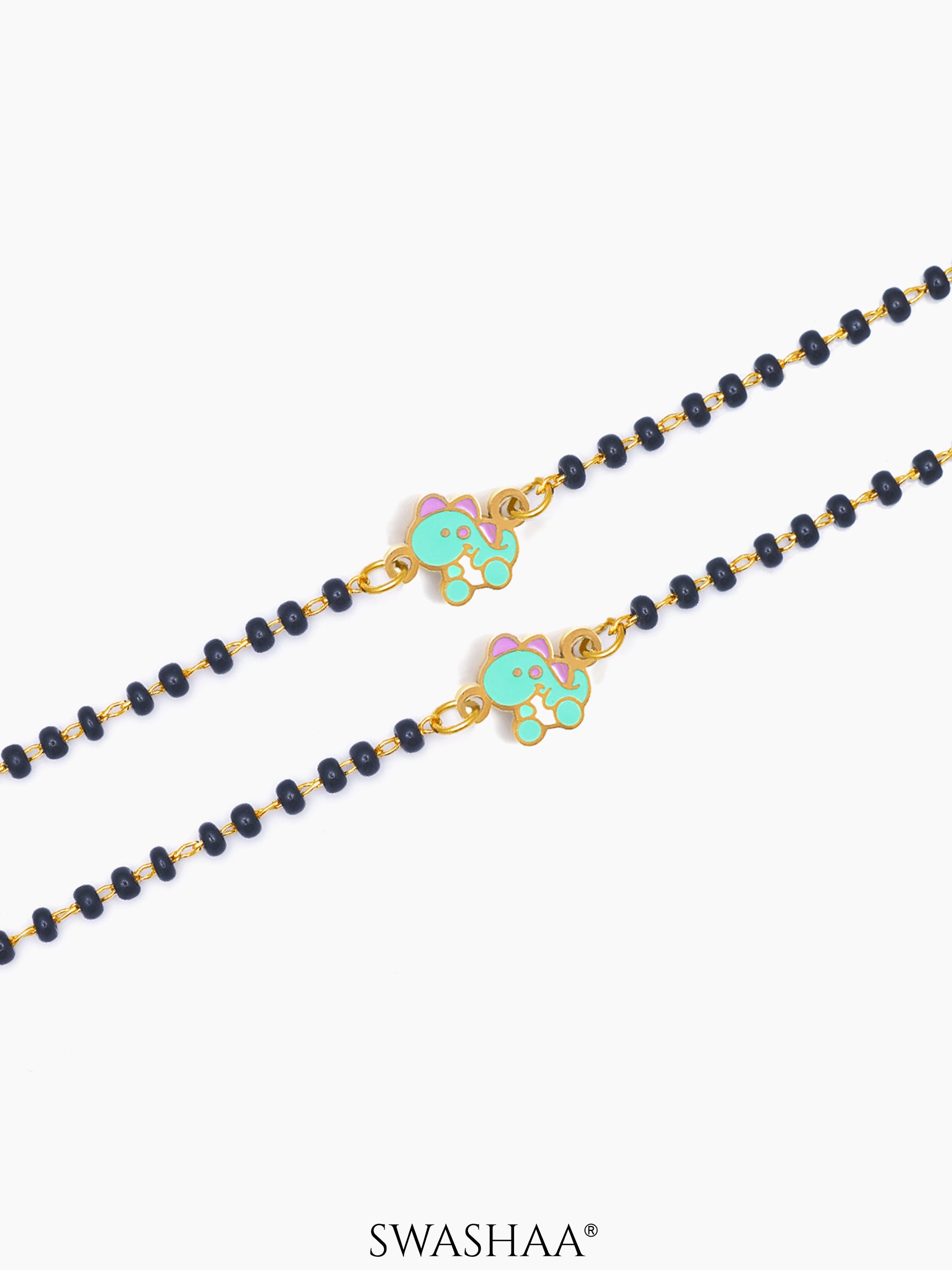 Dino Charm 18K Gold Plated Kid's Nazariya Loose Bracelet