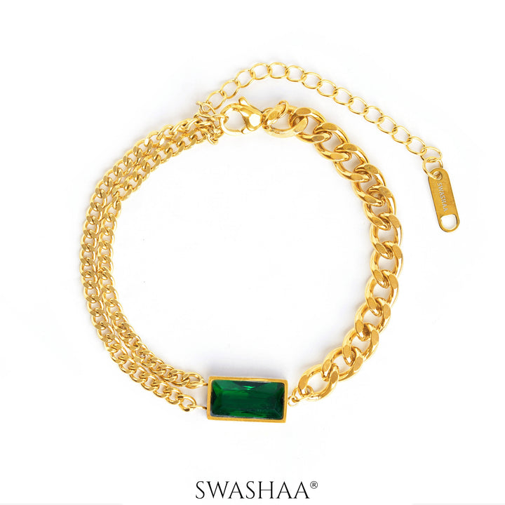 Disna Emarald 18K Gold Plated Bracelet