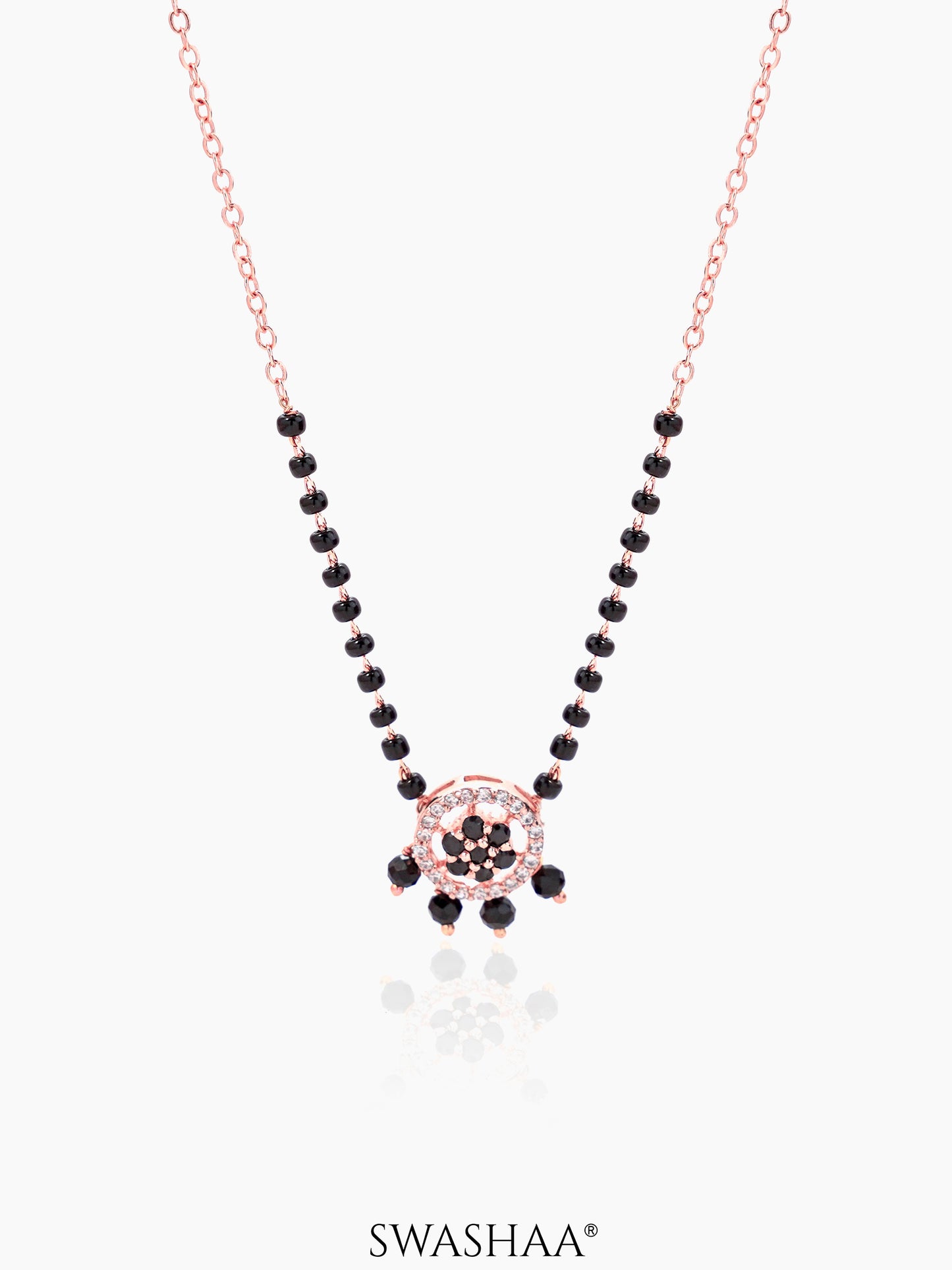 Dityaa Rosegold Plated Mangalsutra
