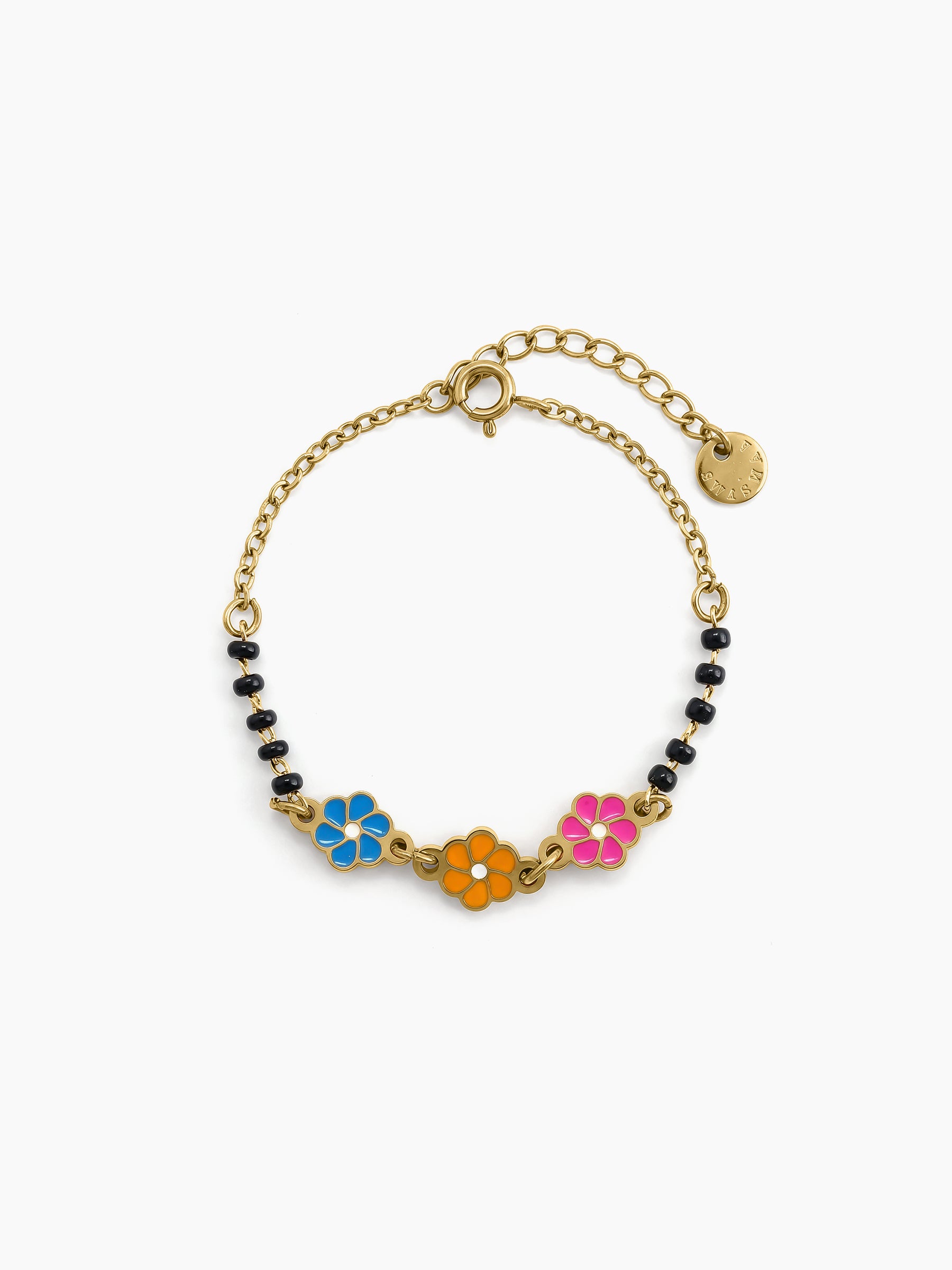Dori Bloom Flower 18K Gold Plated Kid's Nazariya Bracelets
