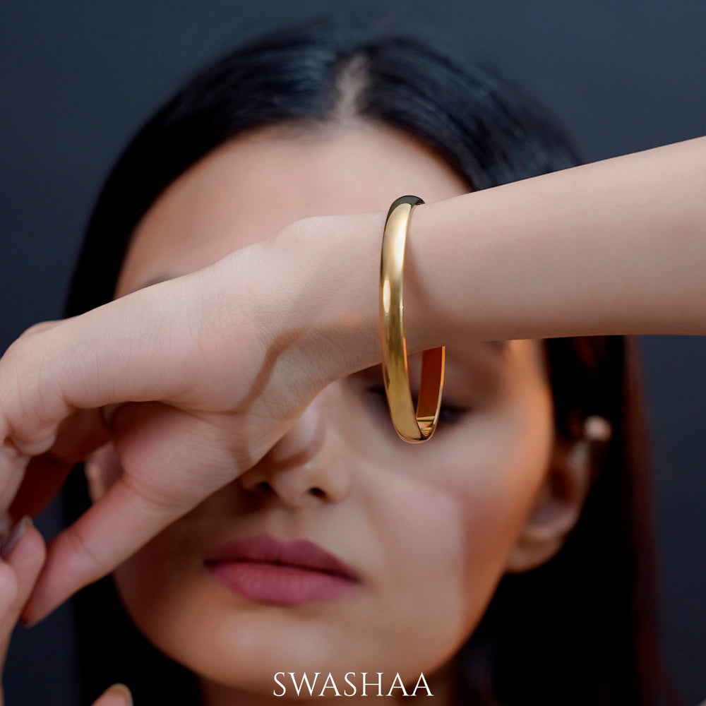 Emiral 18K Gold Plated Bangle Bracelet - Swashaa