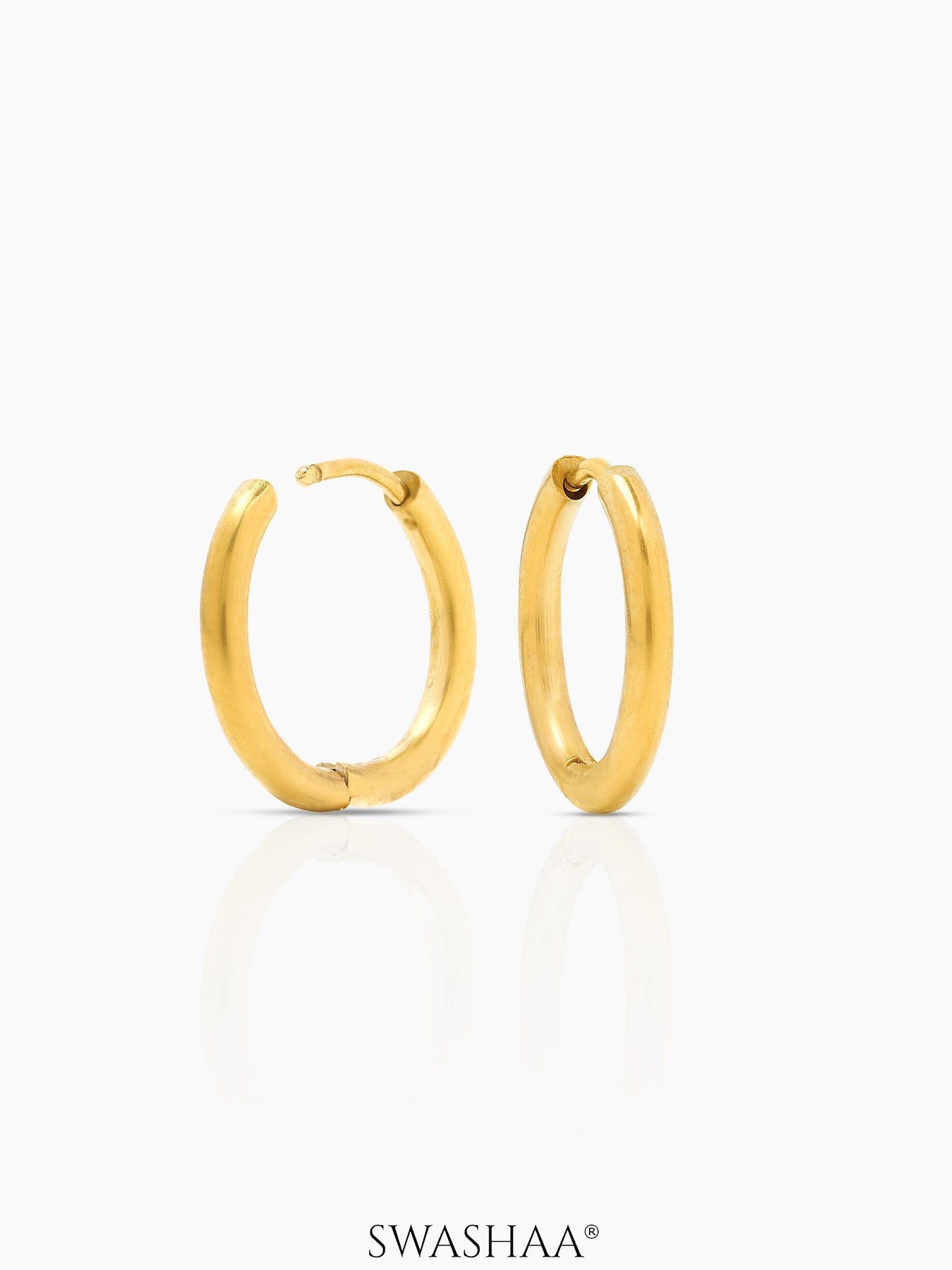 Elco 18K Gold Plated Men's Hoop Earrings