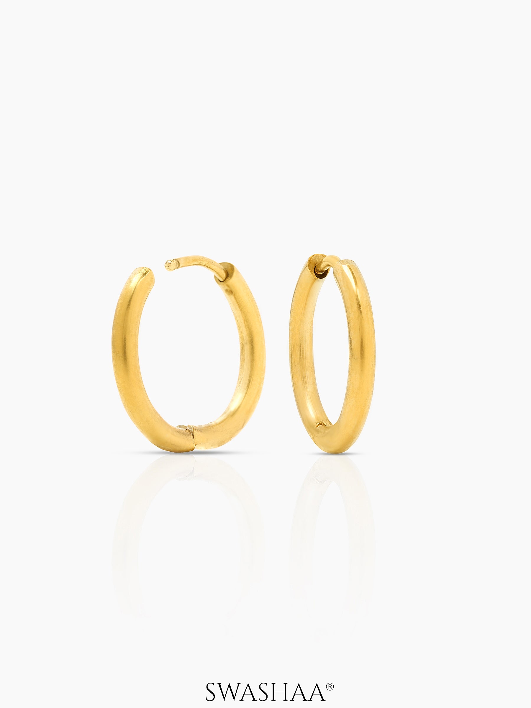 Elco 18K Gold Plated Men's Hoop Earrings