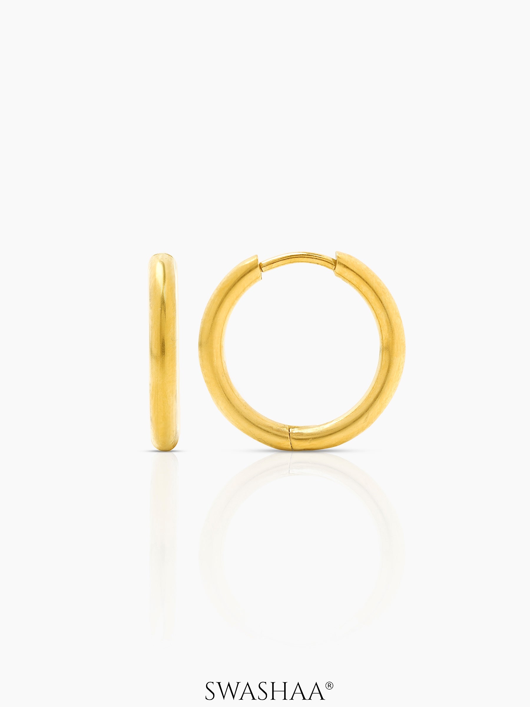 Elco 18K Gold Plated Men's Hoop Earrings