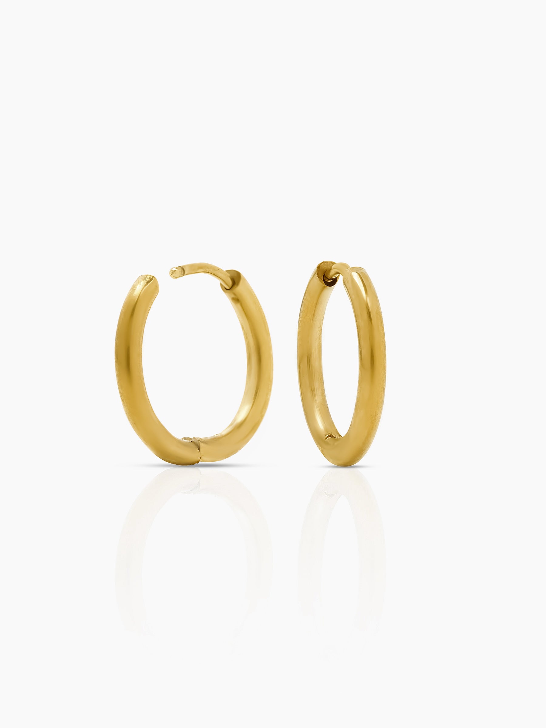 Elco 18K Gold Plated Men's Hoop Earrings