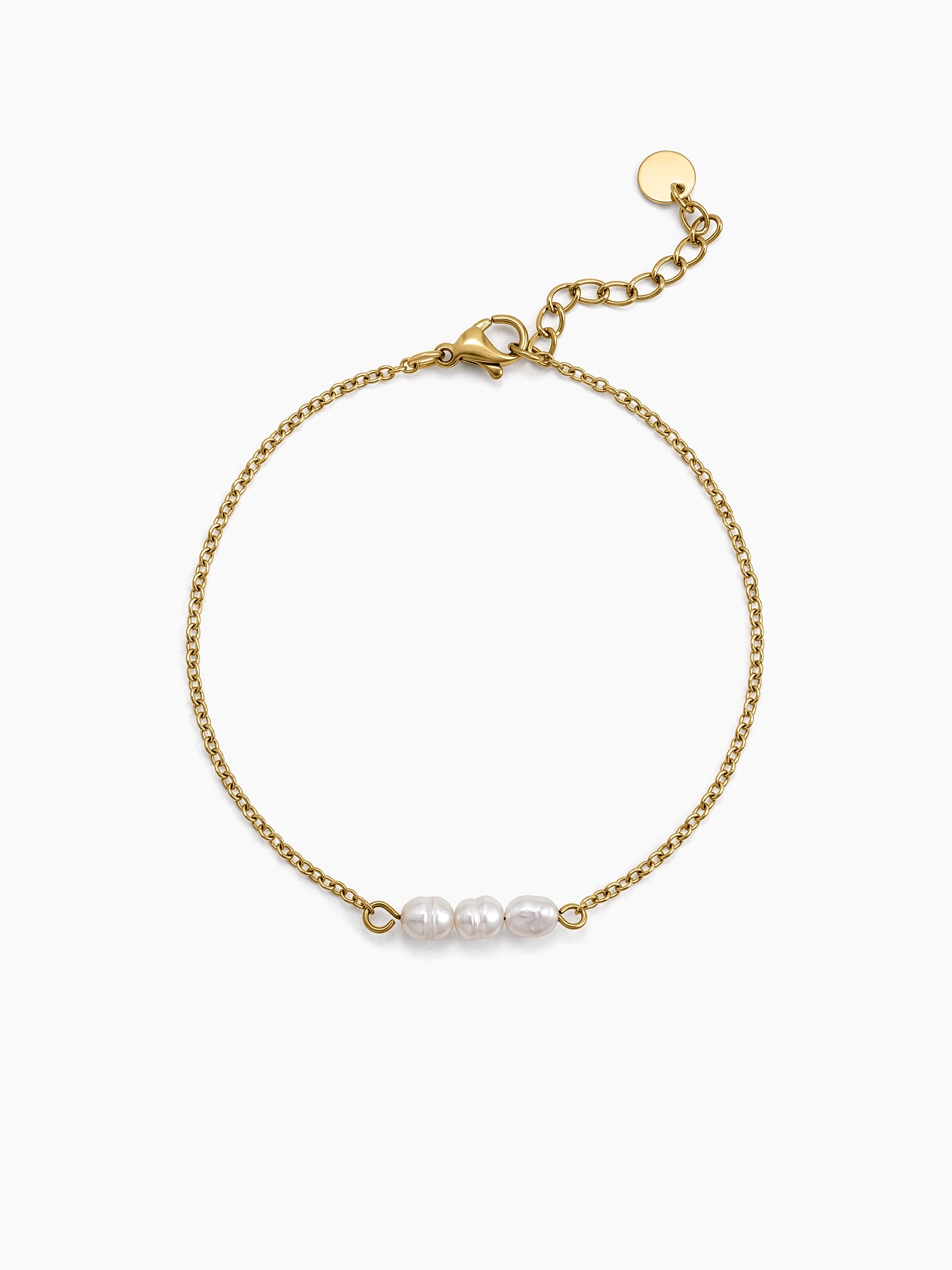 Elenova Pearl 18K Gold Plated Women's Anklet
