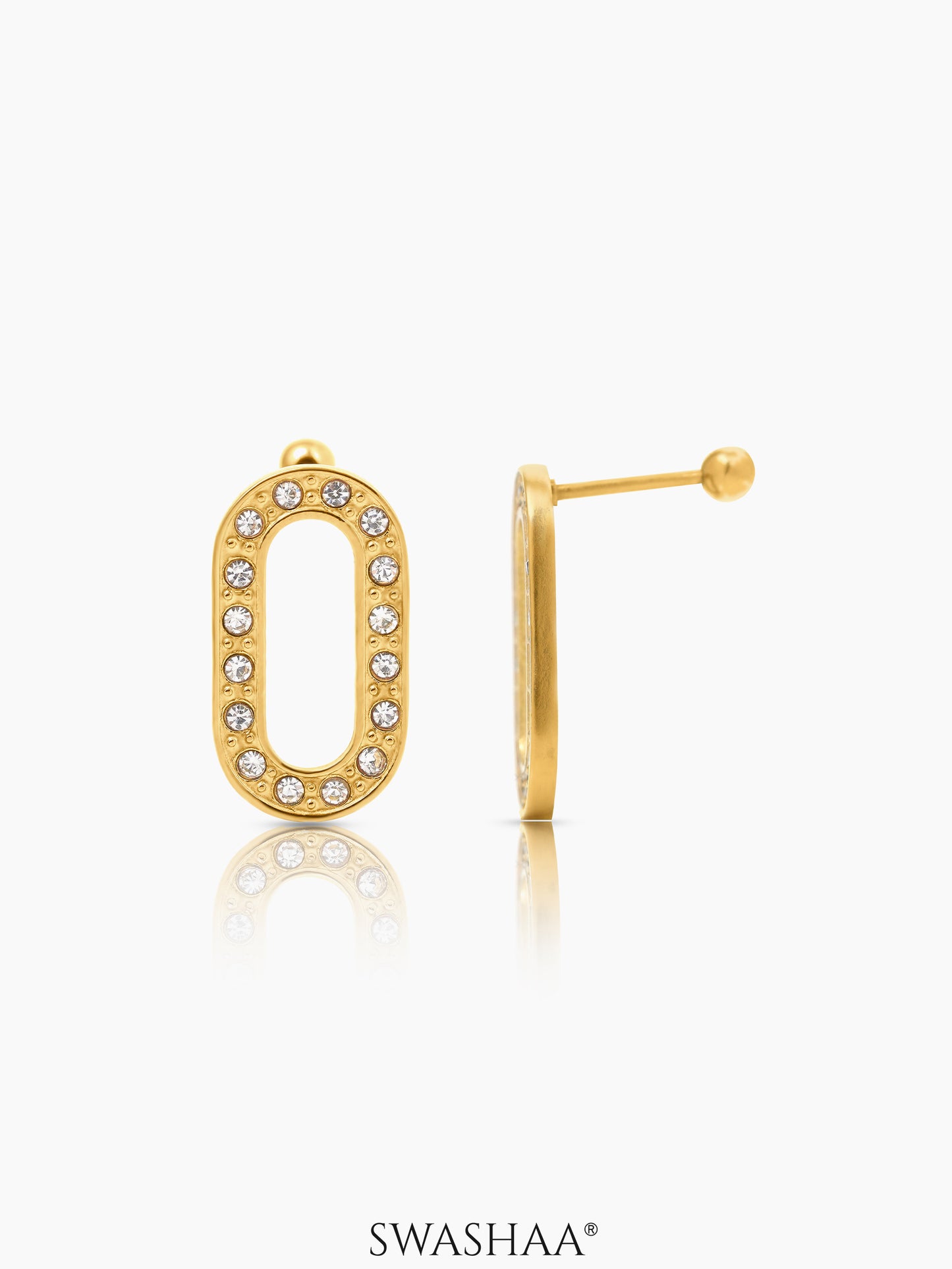 Elin Diamond 18K Gold Plated Women's Stud Earrings