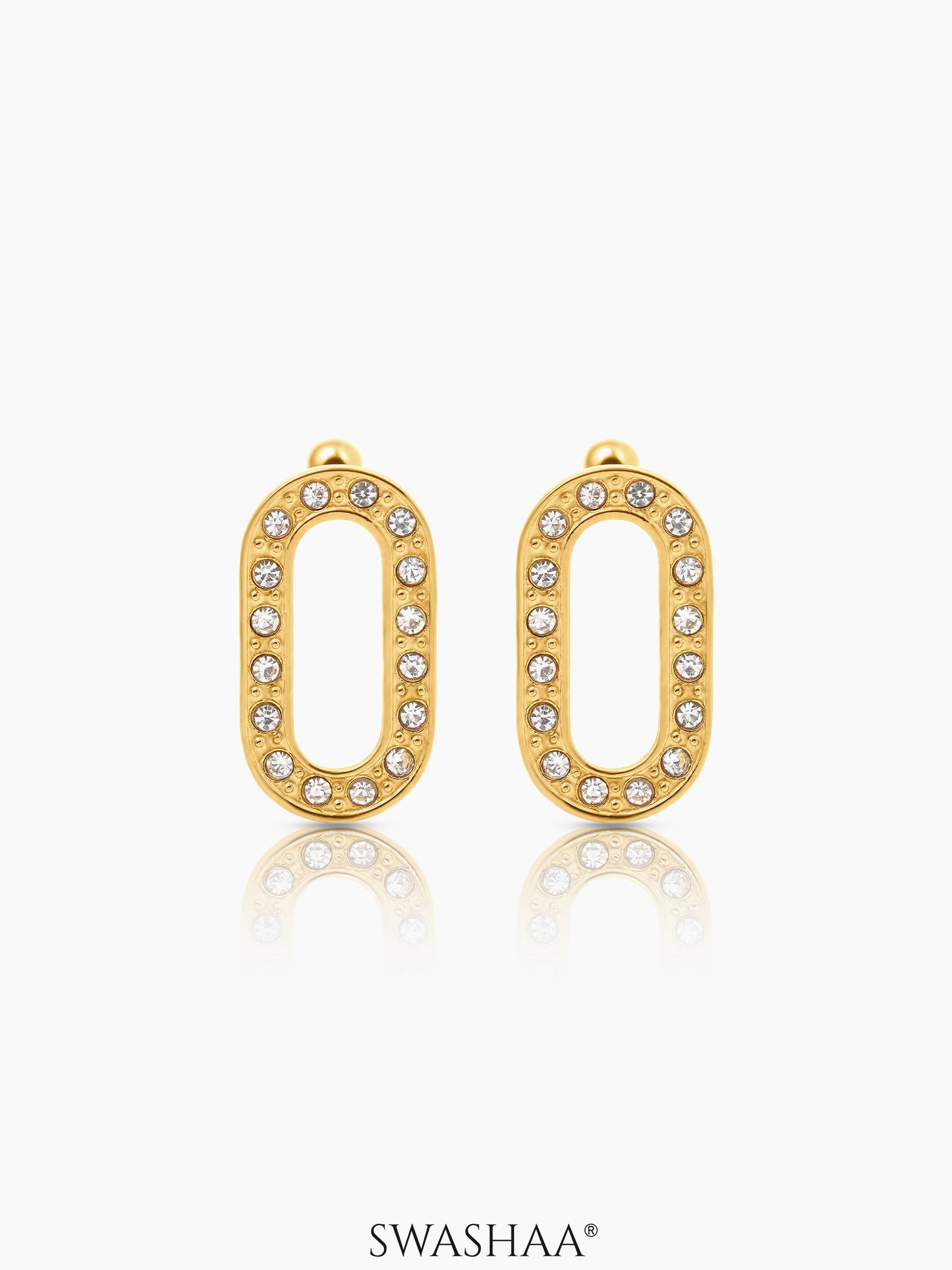 Elin Diamond 18K Gold Plated Women's Stud Earrings