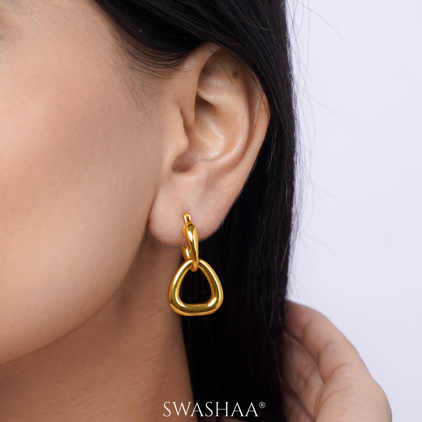 Elora 18K Gold Plated Hoop Earrings