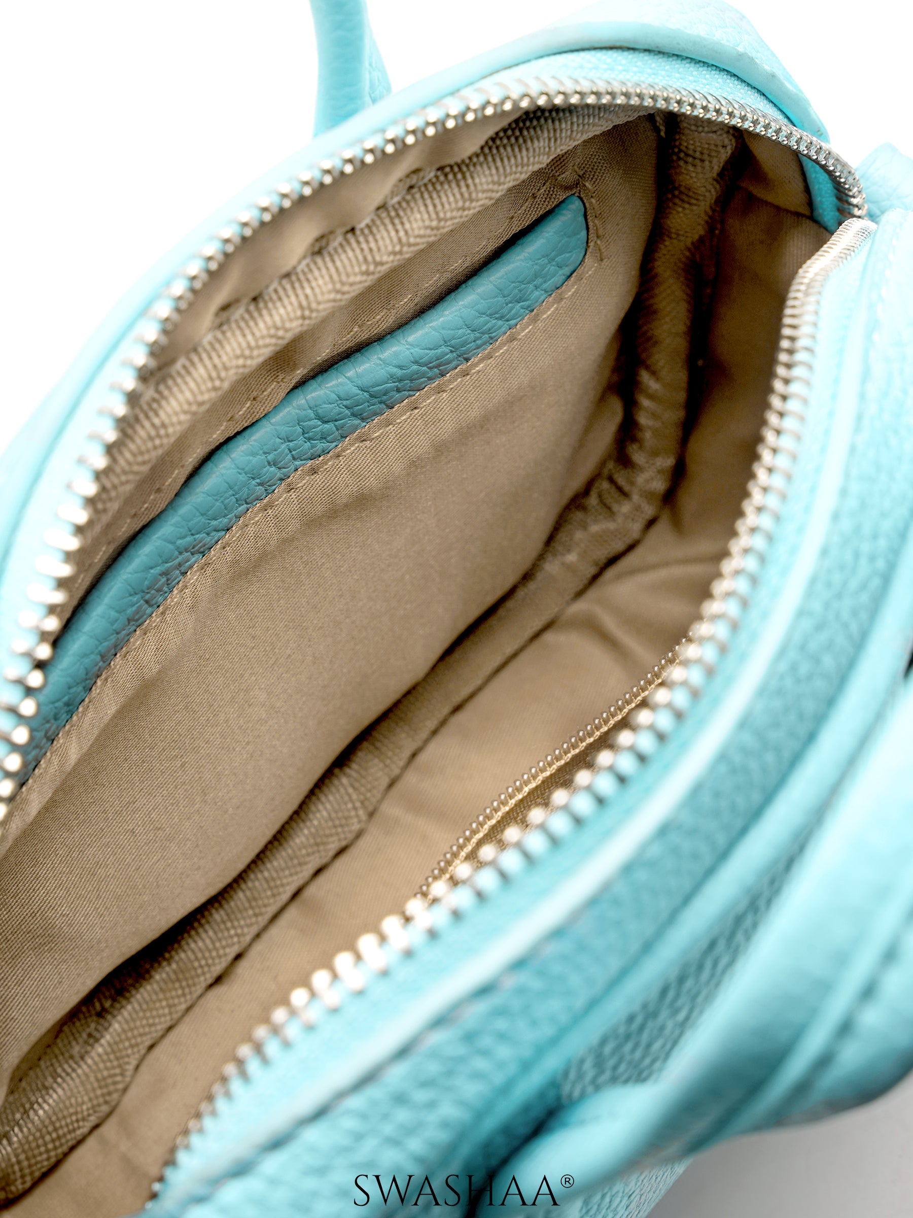 Elora Mini Leather Sling Bag - Swashaa